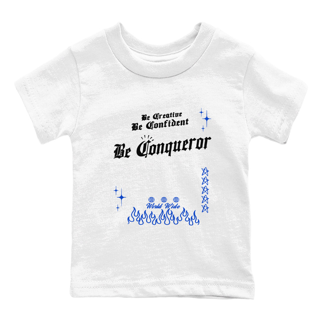 Be Conqueror snkmatch Tees Kids - Air Foamposite One Royal