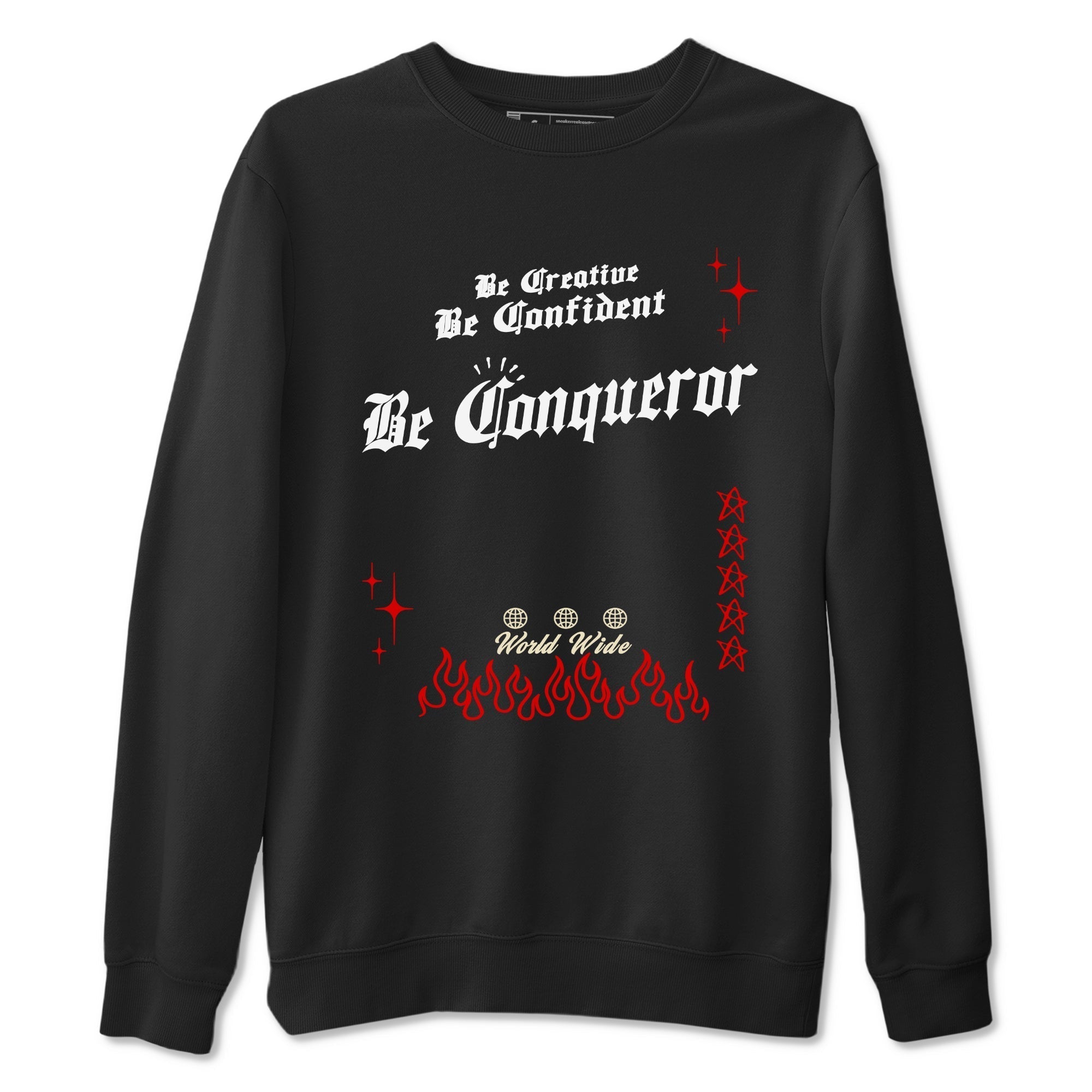 Be Conqueror snkmatch Tees - Air Jordan 1 Black Toe Reimagined