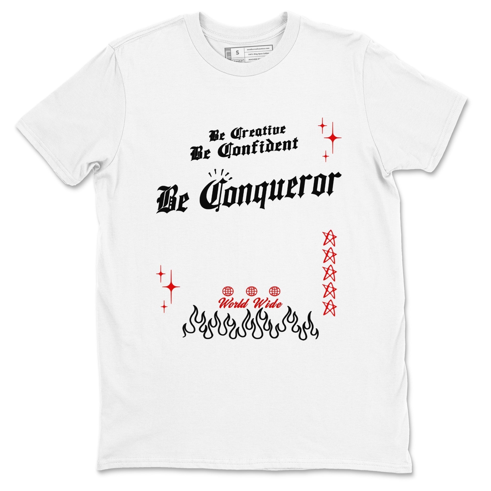 Be Conqueror snkmatch Tees - Air Jordan 1 Black Toe Reimagined