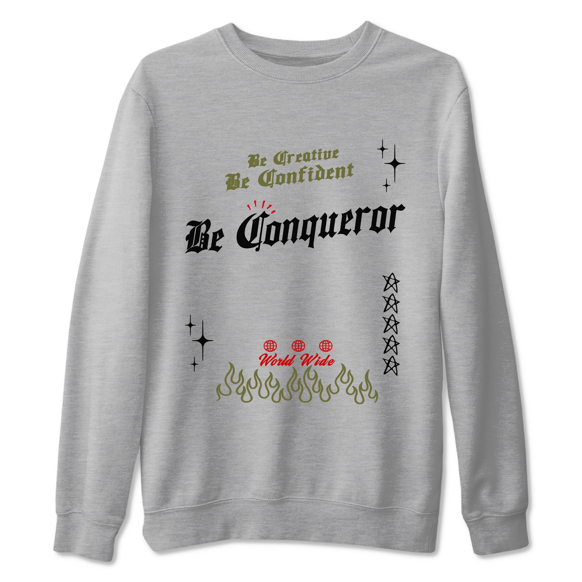 Be Conqueror snkmatch Tees - Air Jordan 1 Travis Scott Medium Olive
