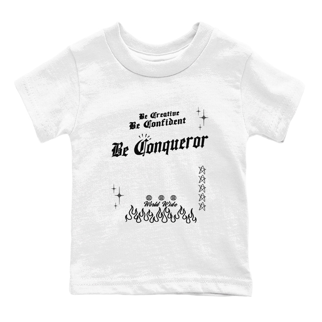 Be Conqueror snkmatch Tees Kids - Air Jordan 12 Black Wolf Grey