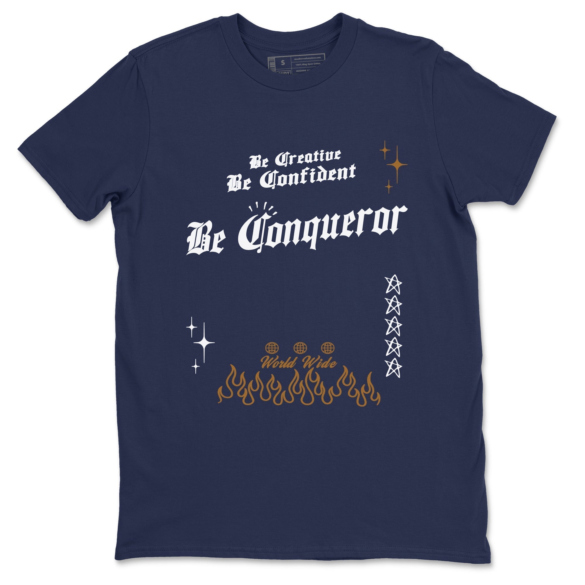Be Conqueror snkmatch Tees - Air Jordan 13 Midnight Navy