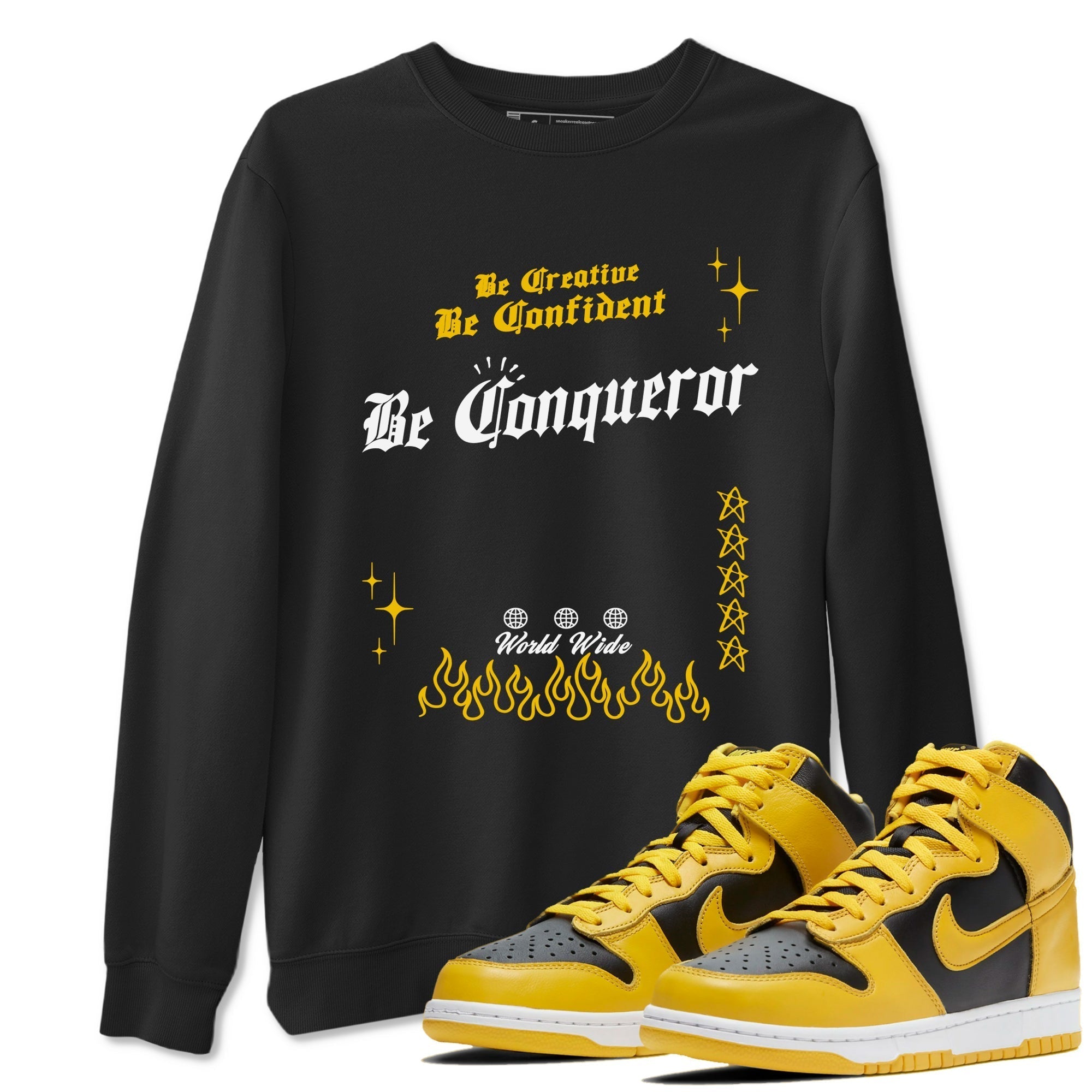 Be Conqueror snkmatch Tees - Dunk High Pollen