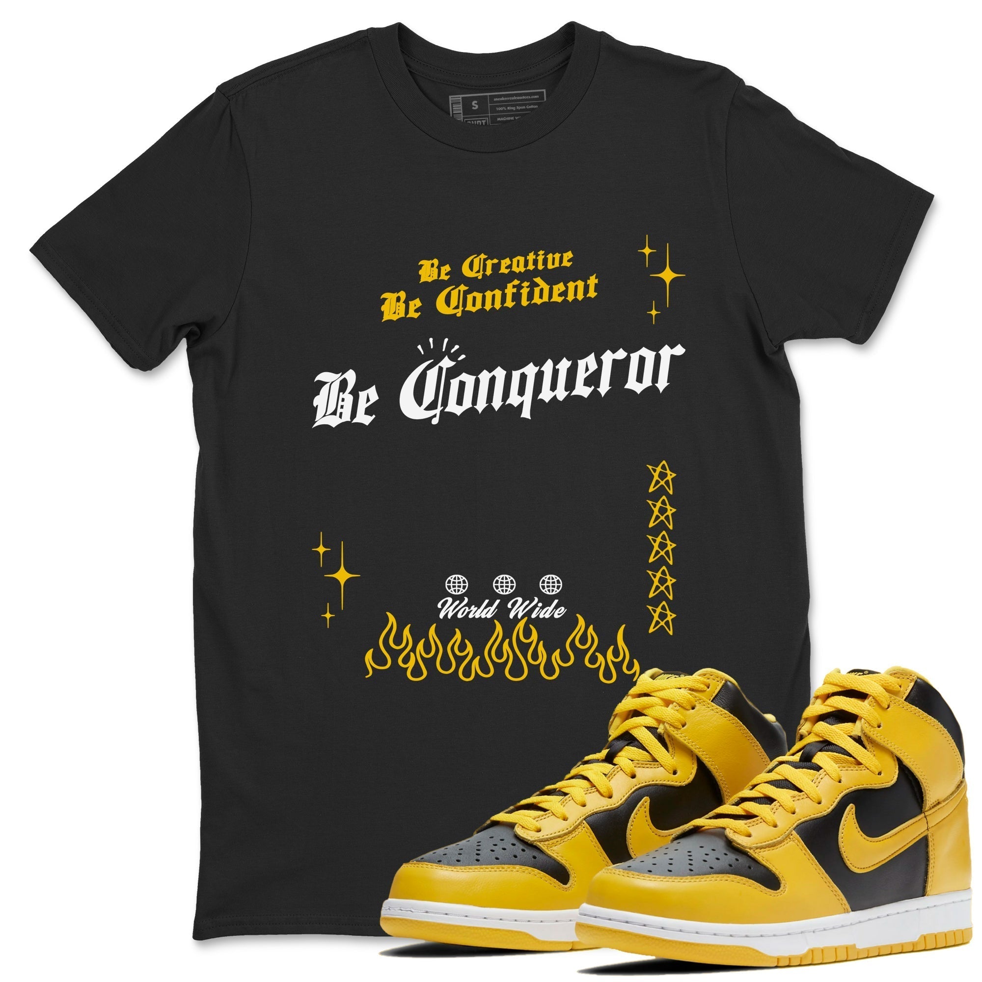 Be Conqueror snkmatch Tees - Dunk High Pollen