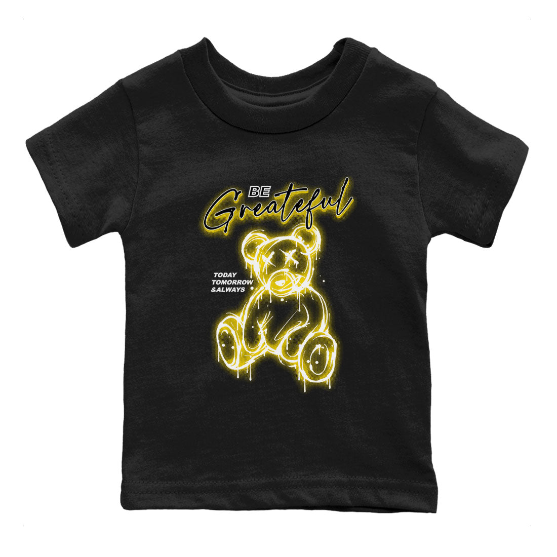 Be Grateful snkmatch Tees Kids - Air Jordan 1 Yellow Ochre