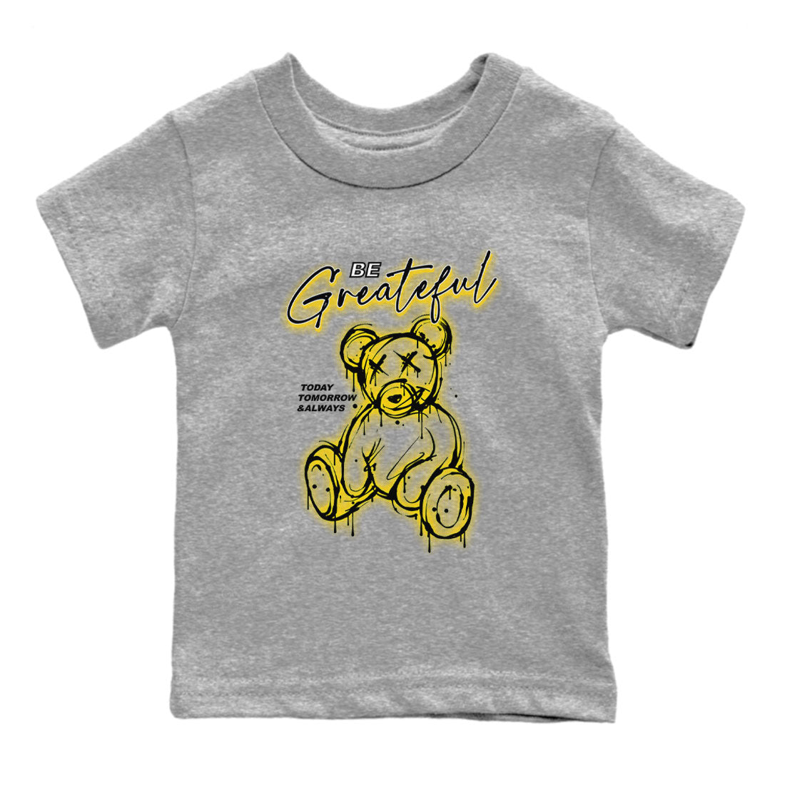 Be Grateful snkmatch Tees Kids - Air Jordan 1 Yellow Ochre