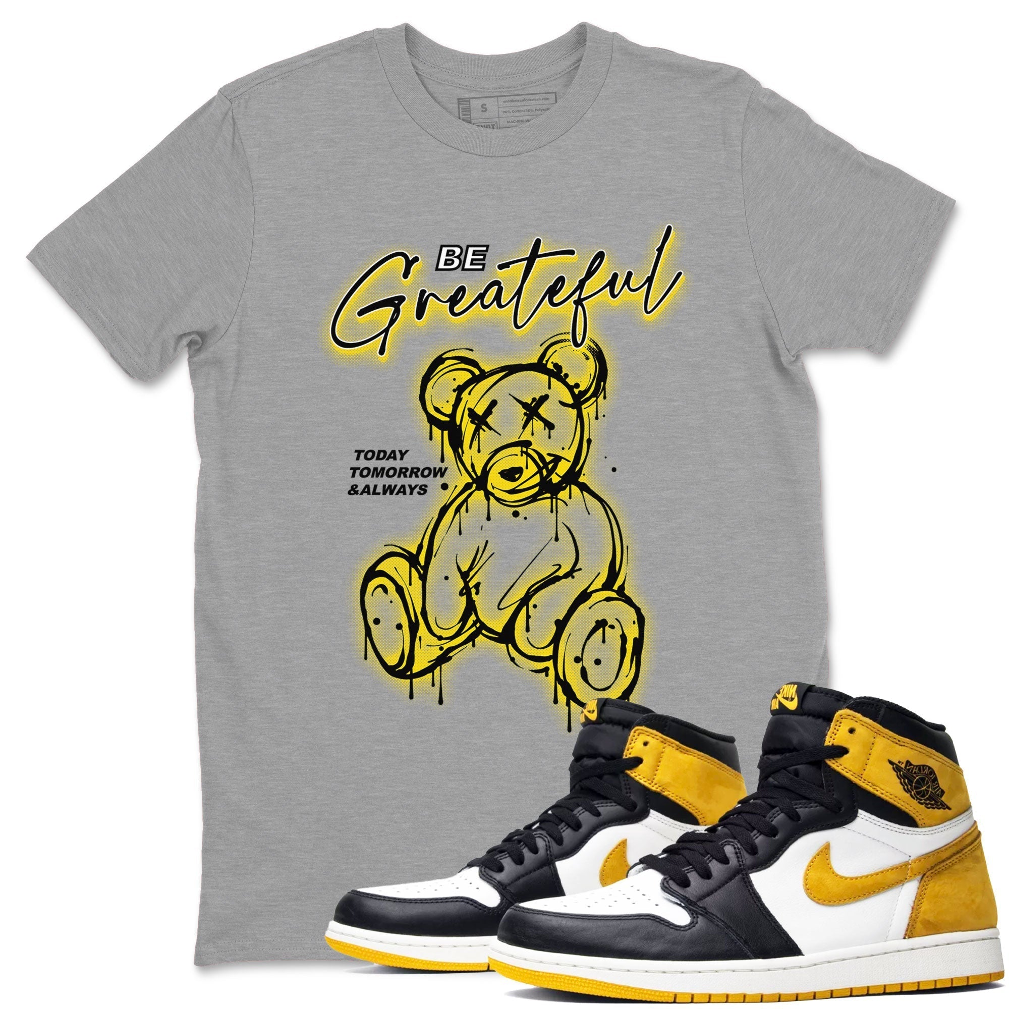 Be Grateful snkmatch Tees - Air Jordan 1 Yellow Ochre