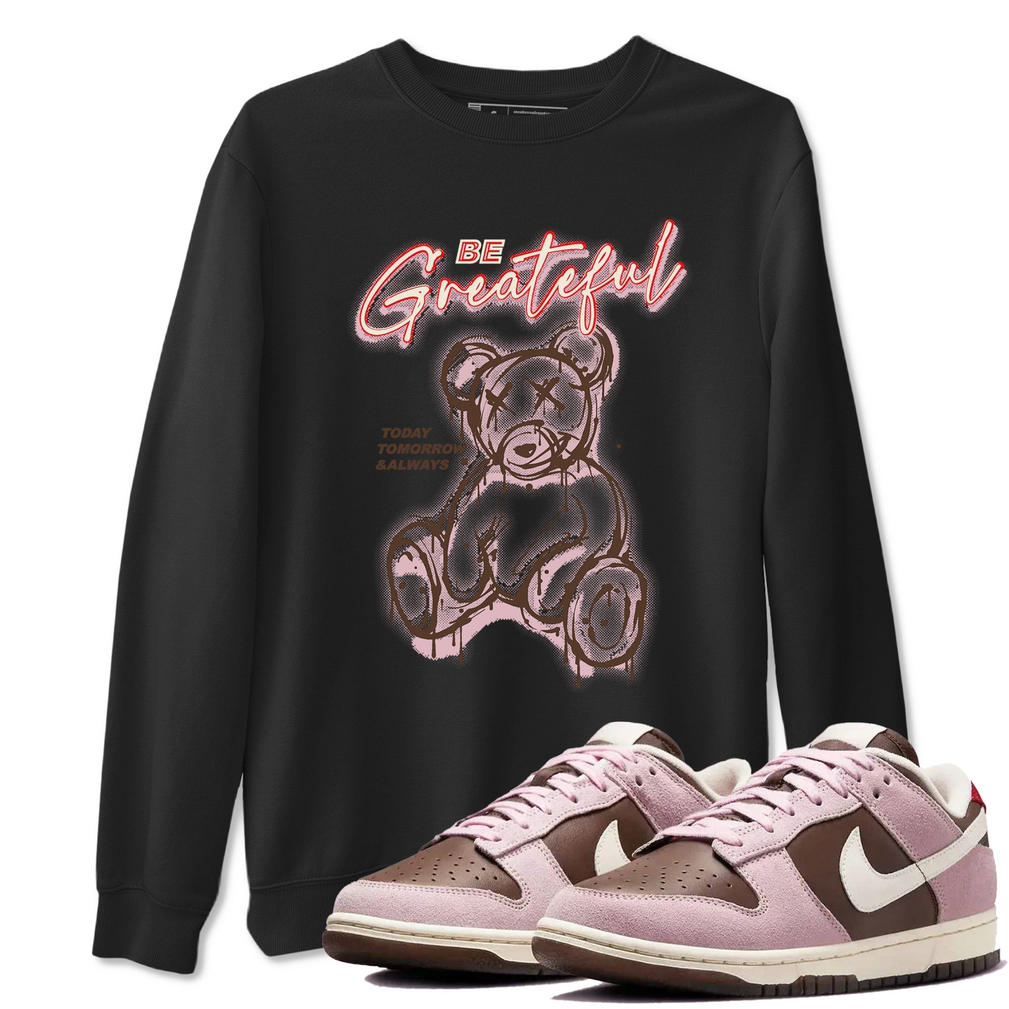 Be Grateful snkmatch Tees - Dunk Cacao Wow And Pink Foam