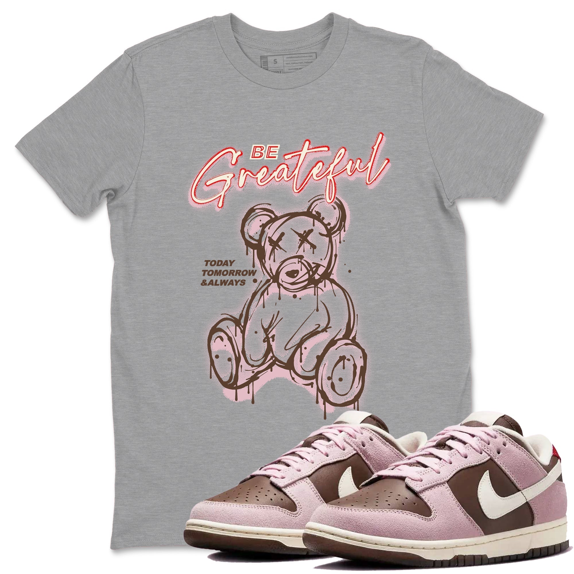 Be Grateful snkmatch Tees - Dunk Cacao Wow And Pink Foam