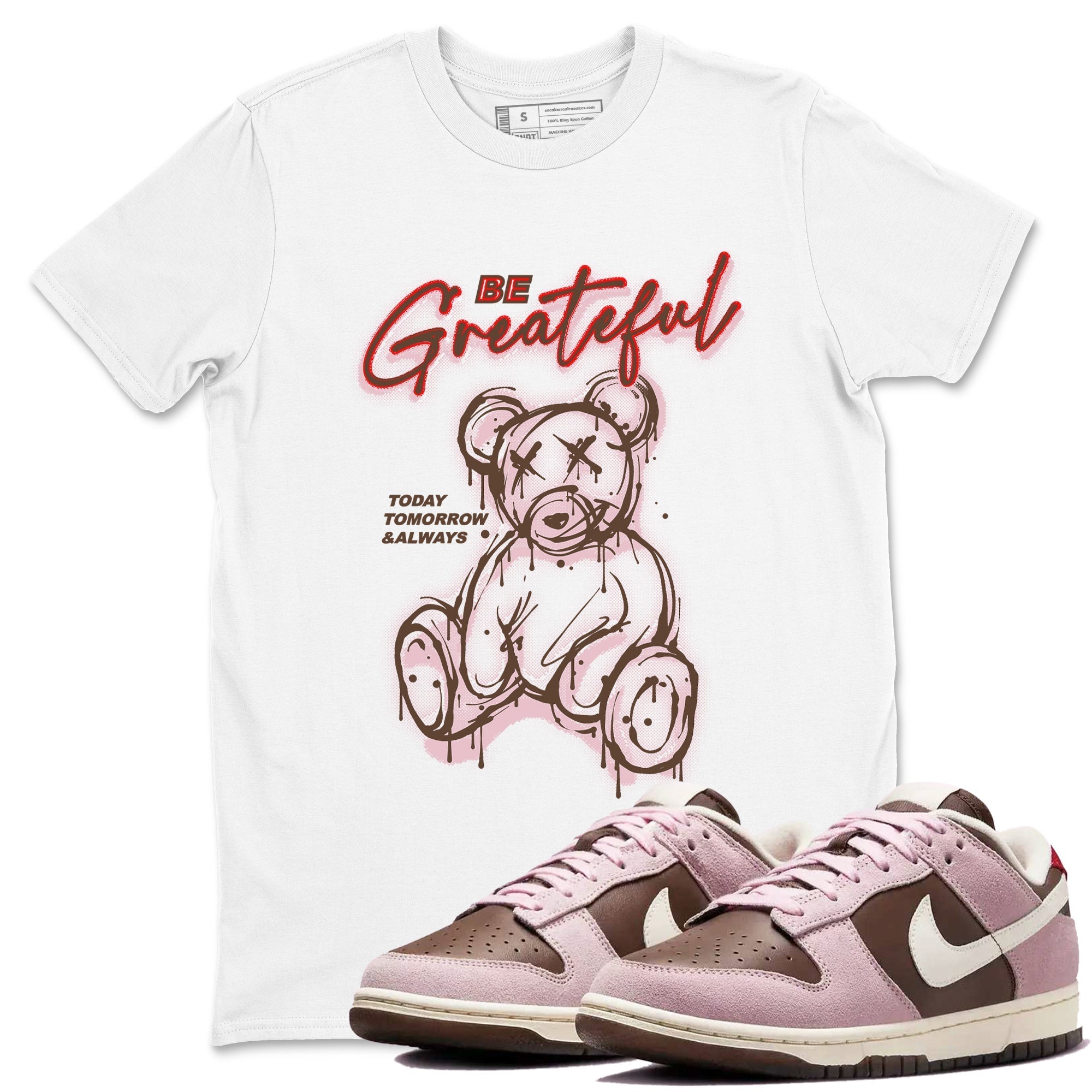 Be Grateful snkmatch Tees - Dunk Cacao Wow And Pink Foam