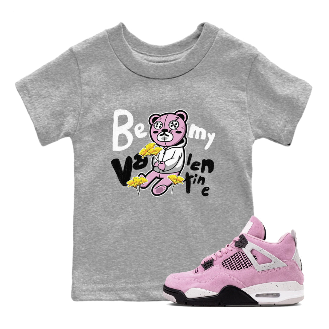 Be my Valentine snkmatch Tees Kids - Air Jordan 4 Orchid