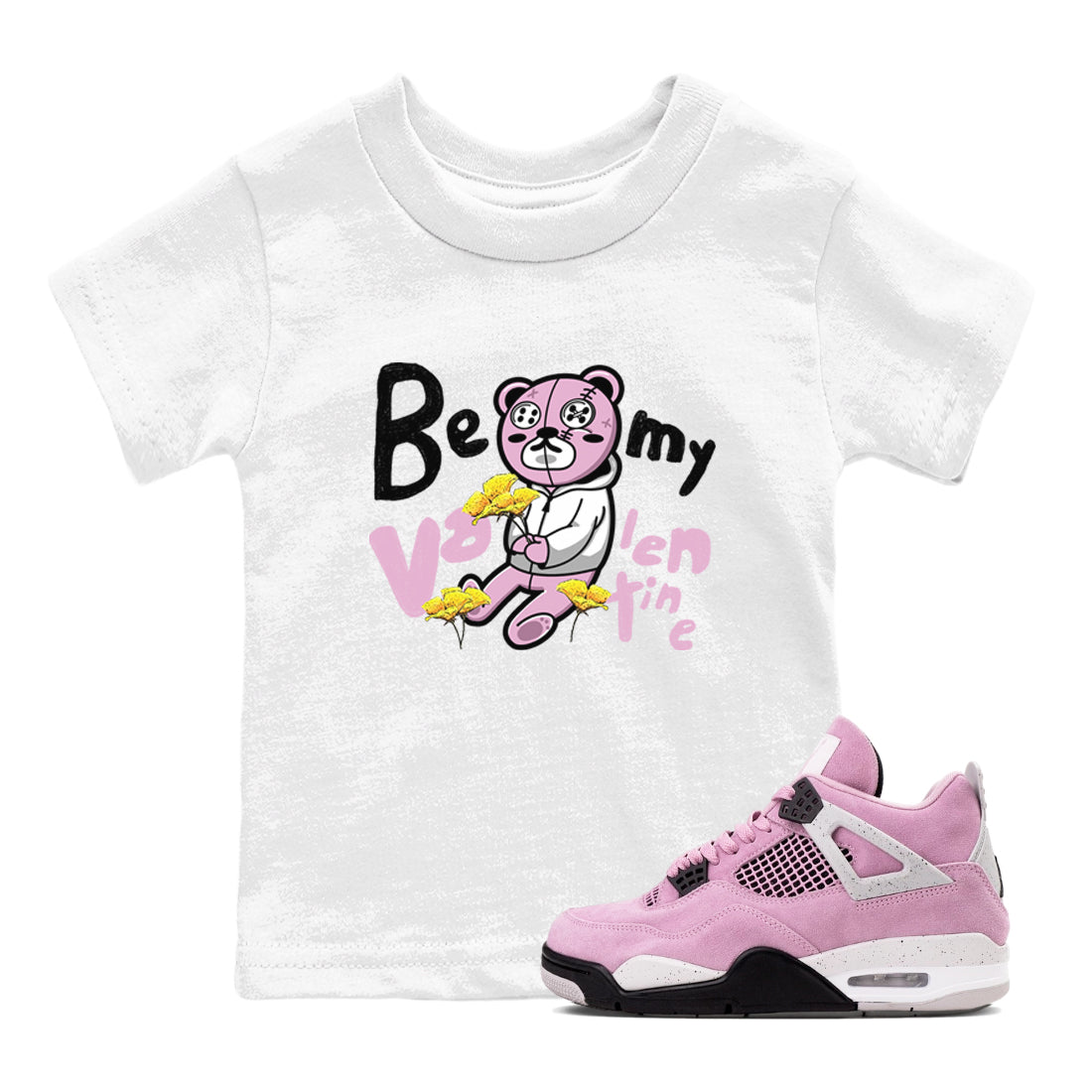 Be my Valentine snkmatch Tees Kids - Air Jordan 4 Orchid