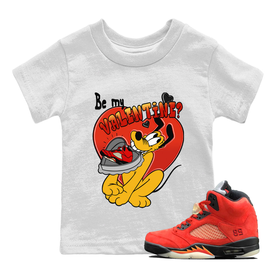 Be My Valentine Kids Tops - Air Jordan 5 Mars For Her