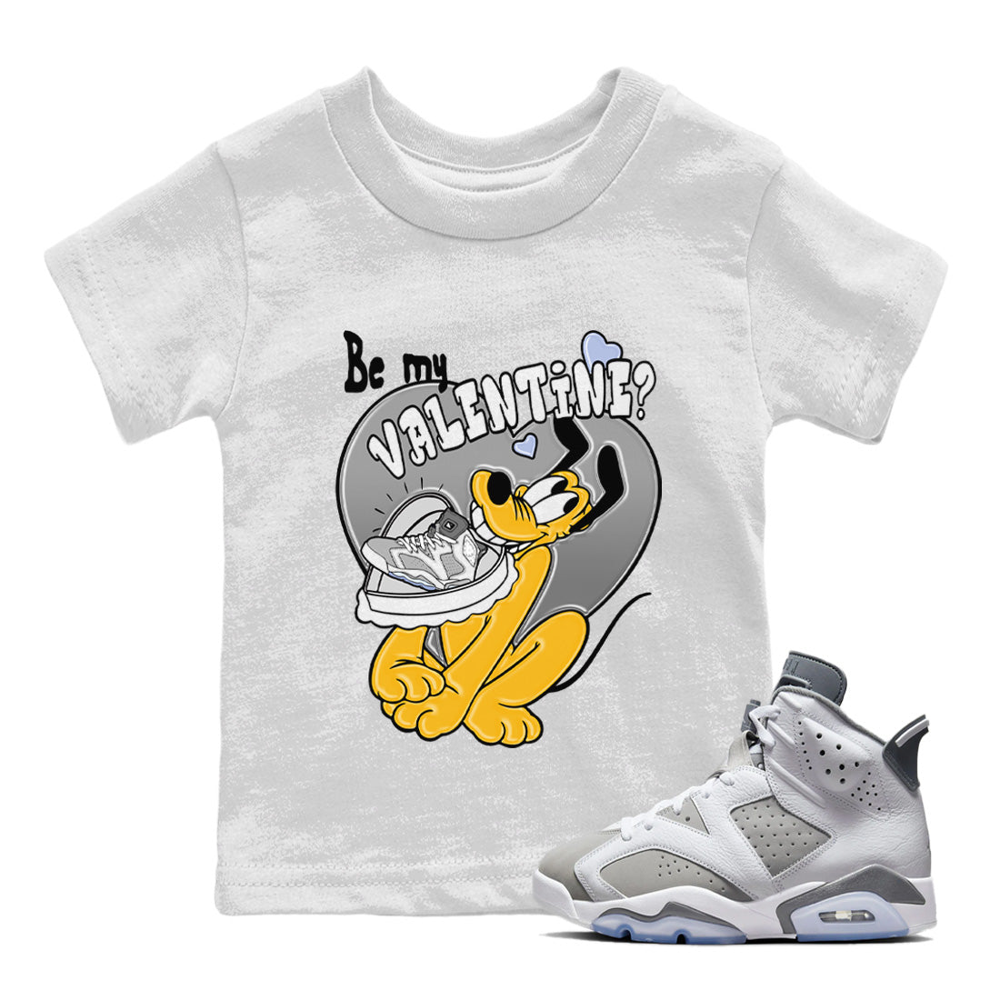 Be My Valentine Kids Tops - Air Jordan 6 Cool Grey