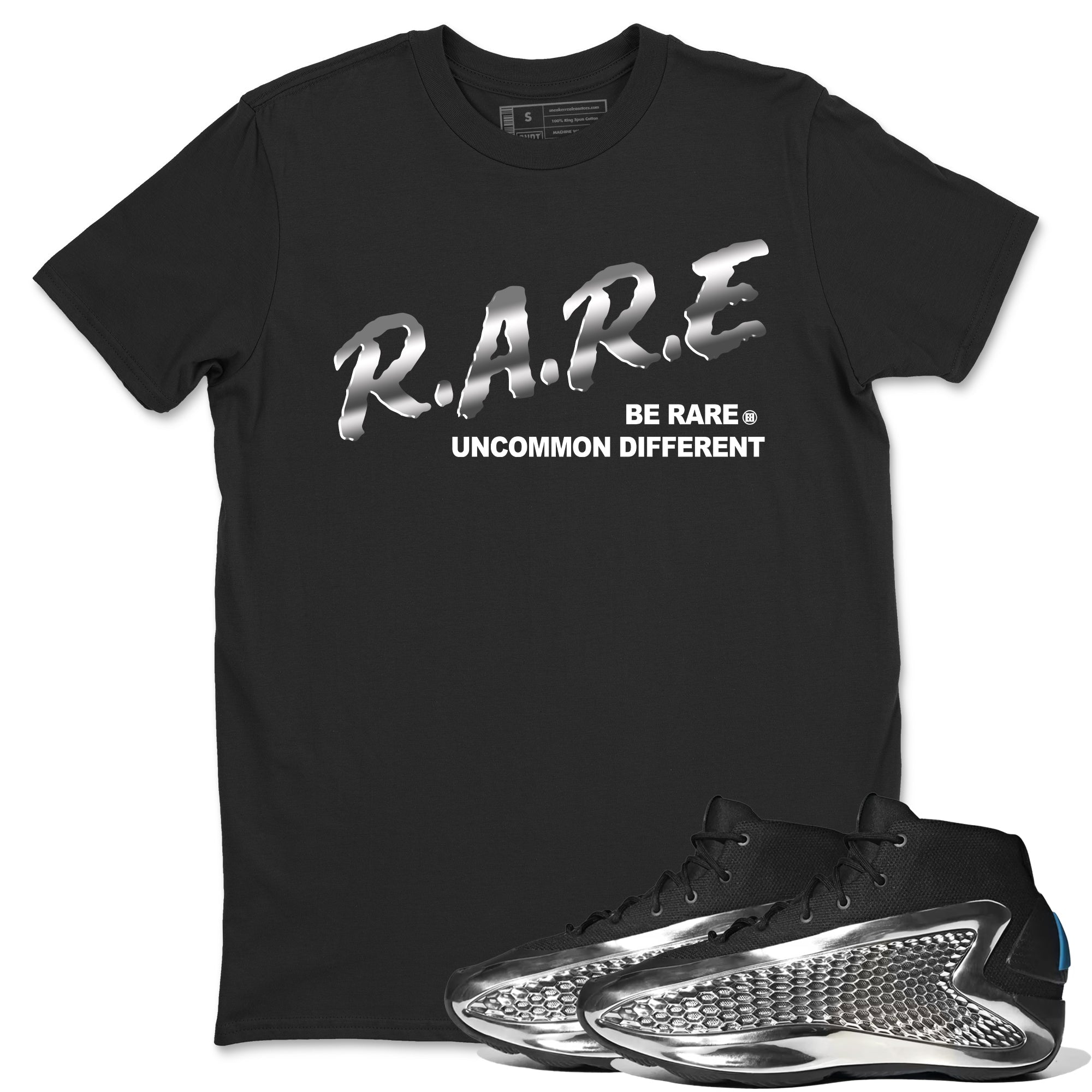 Be Rare Uncommon Different SNRT Sneaker Tees - AE 1 Silver Metallic
