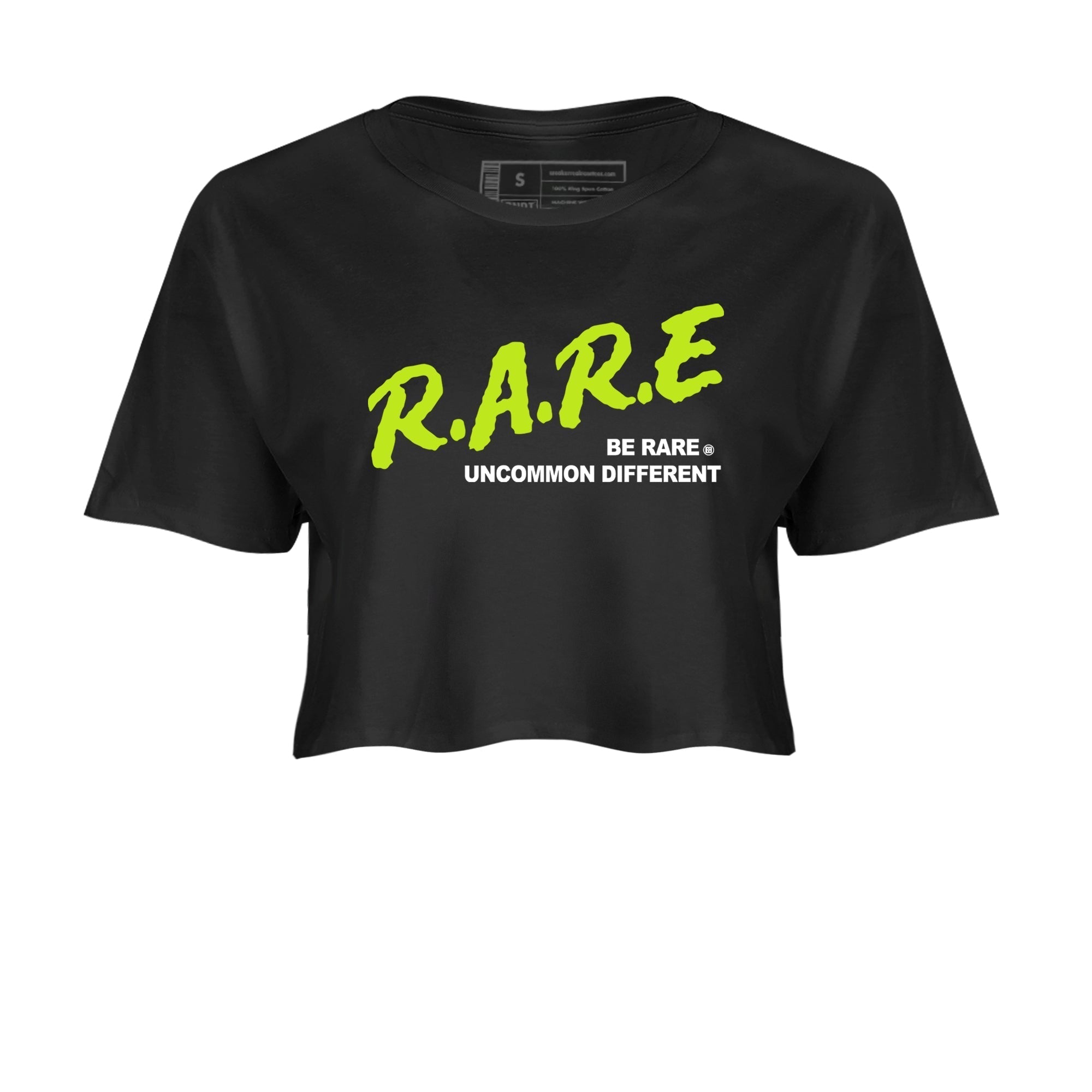 Be Rare Uncommon Different snkmatch Women's Top - Air Foamposite One Black Volt