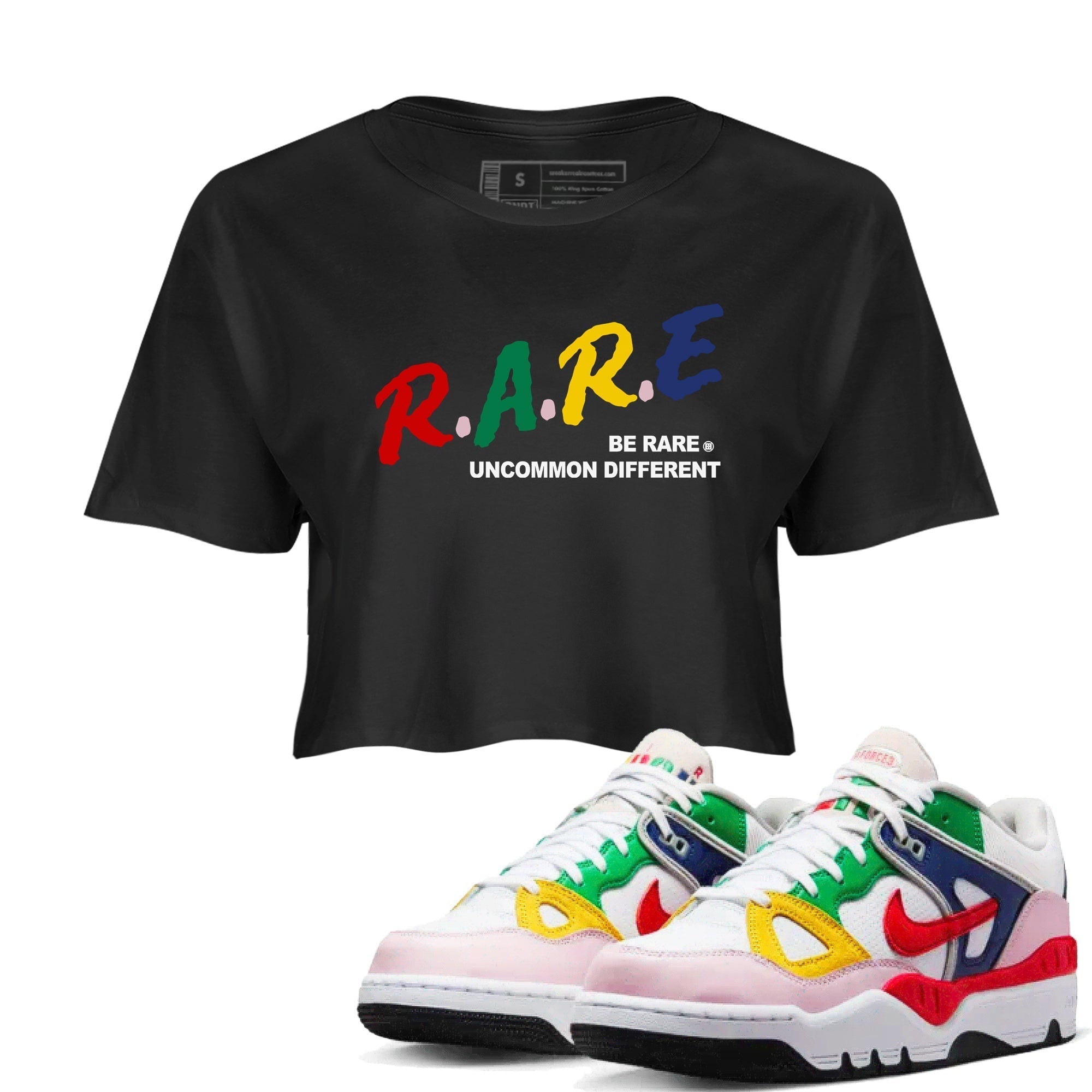 Be Rare Uncommon Different snkmatch Women's Top - Air Force 3 Blue Void and Tour Yellow