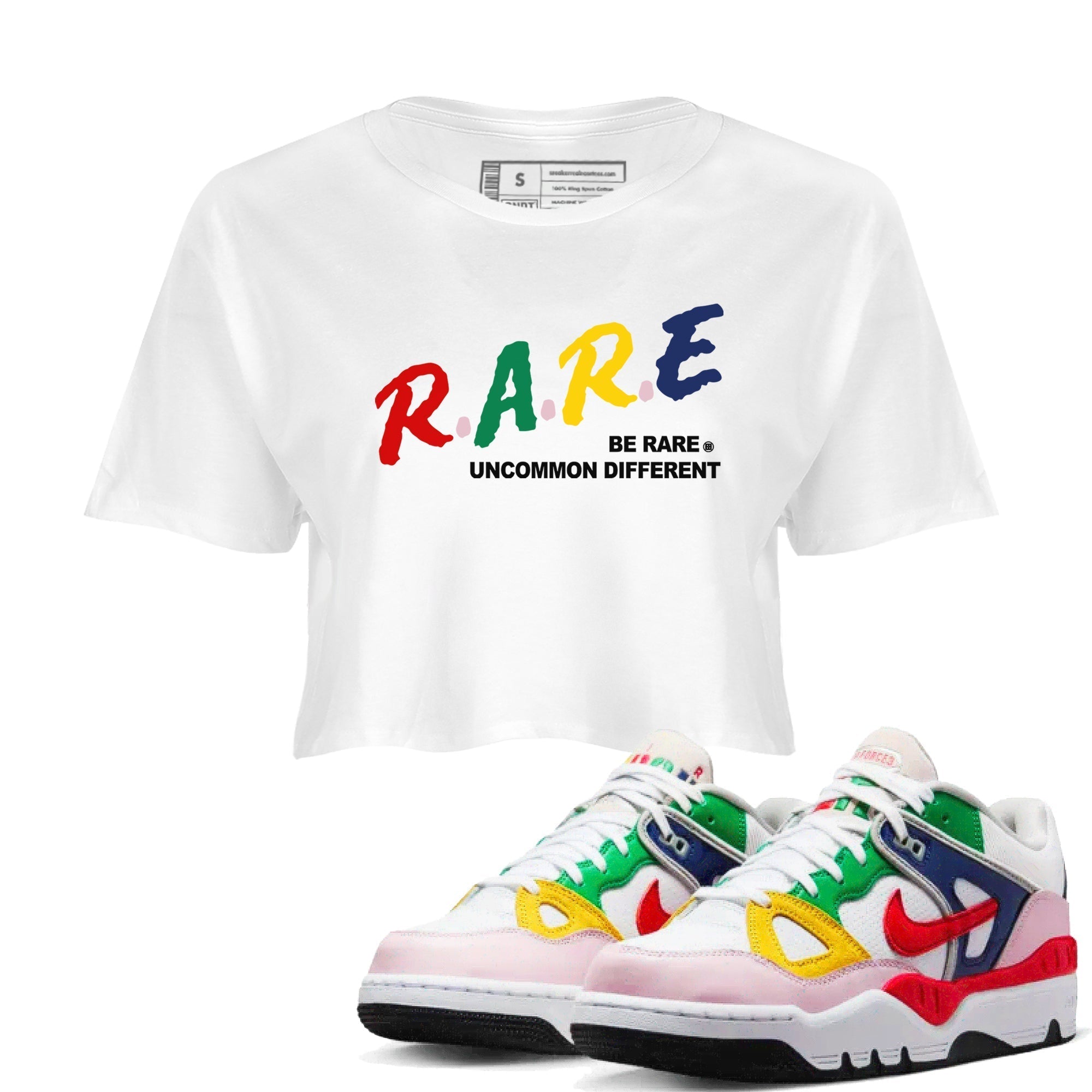 Be Rare Uncommon Different snkmatch Women's Top - Air Force 3 Blue Void and Tour Yellow