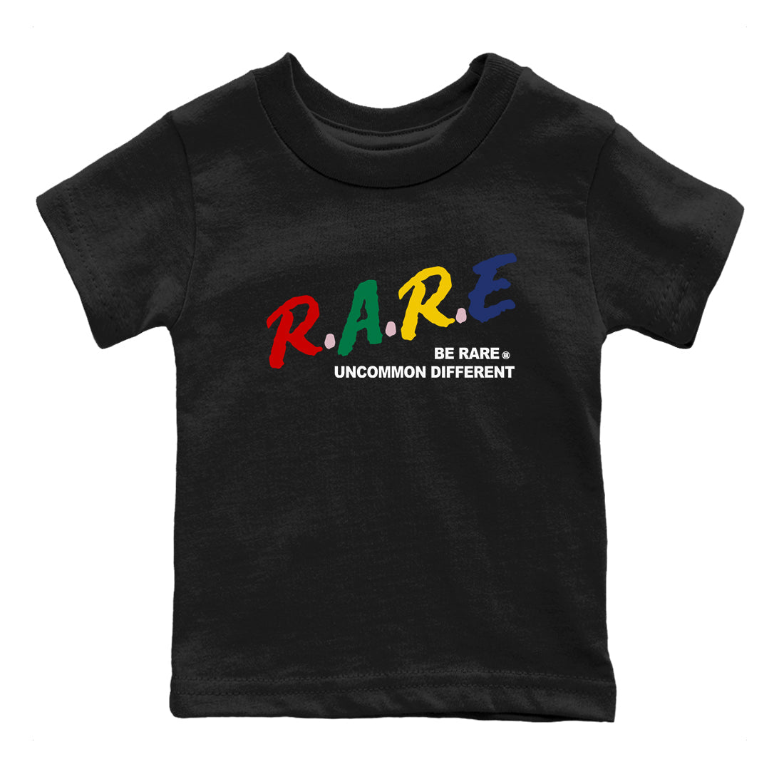 Be Rare Uncommon Different snkmatch Tees Kids - Air Force 3 Blue Void and Tour Yellow