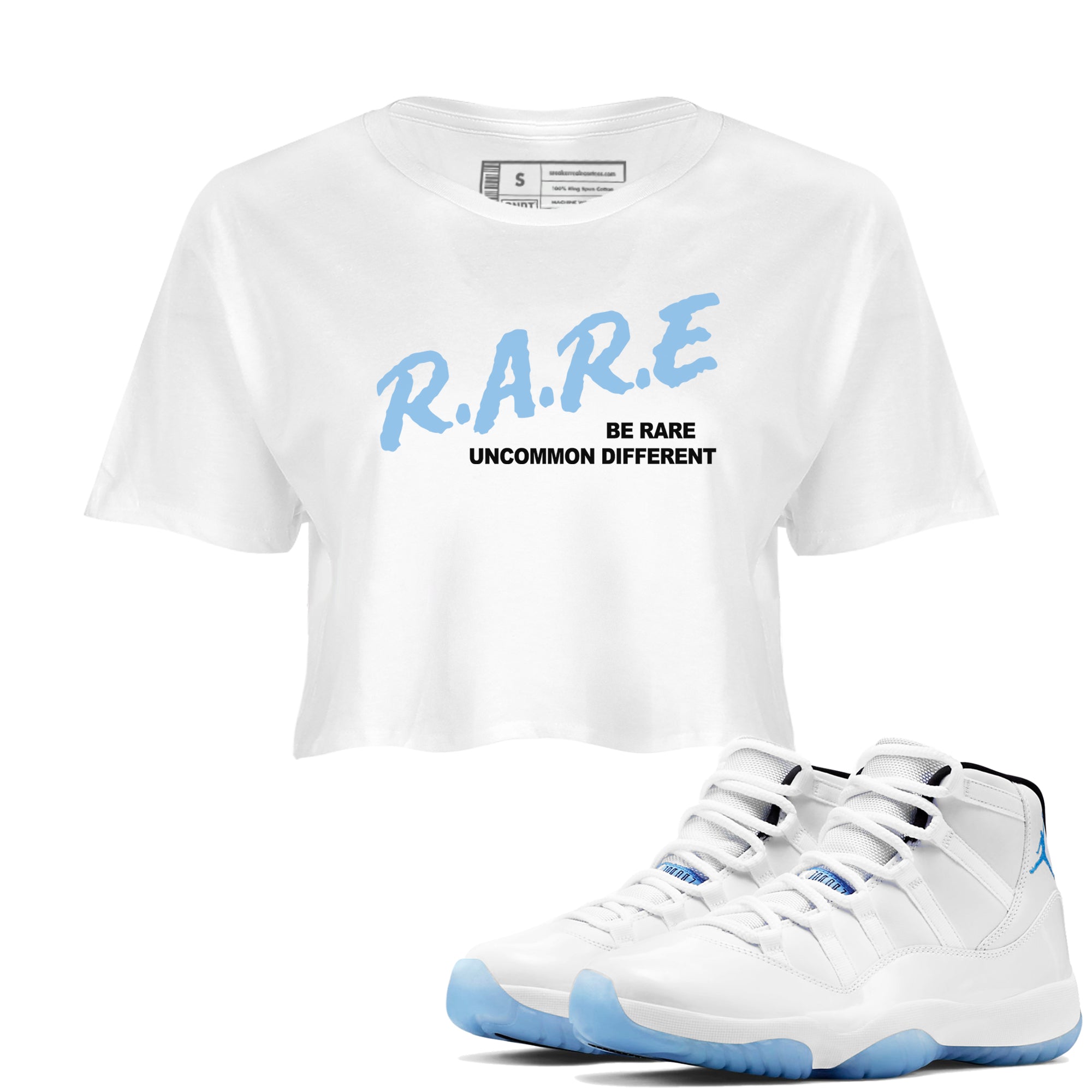 Be Rare Uncommon Different snkmatch Women's Top - Air Jordan 11 Legend Blue