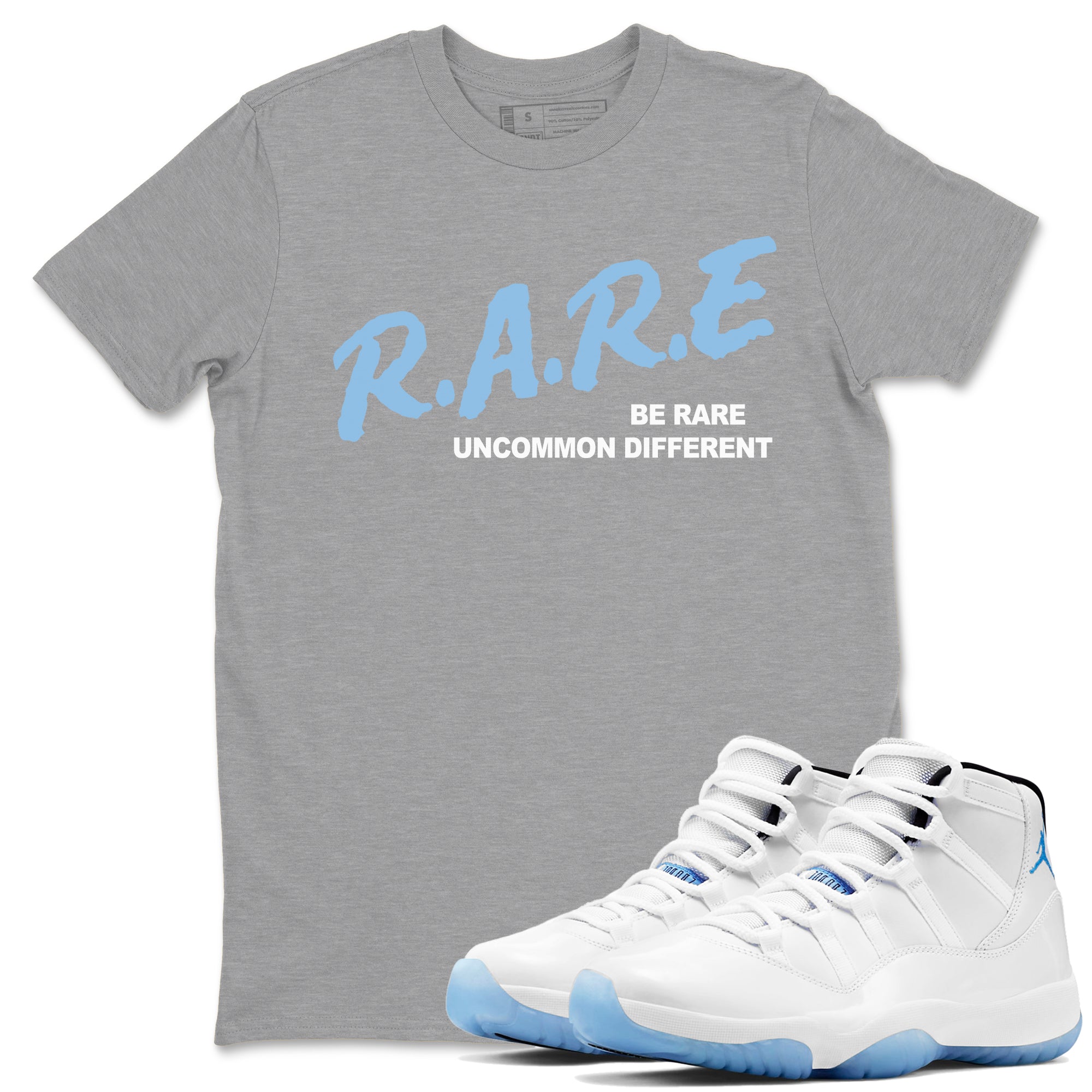 Be Rare Uncommon Different snkmatch Tees - Air Jordan 11 Legend Blue