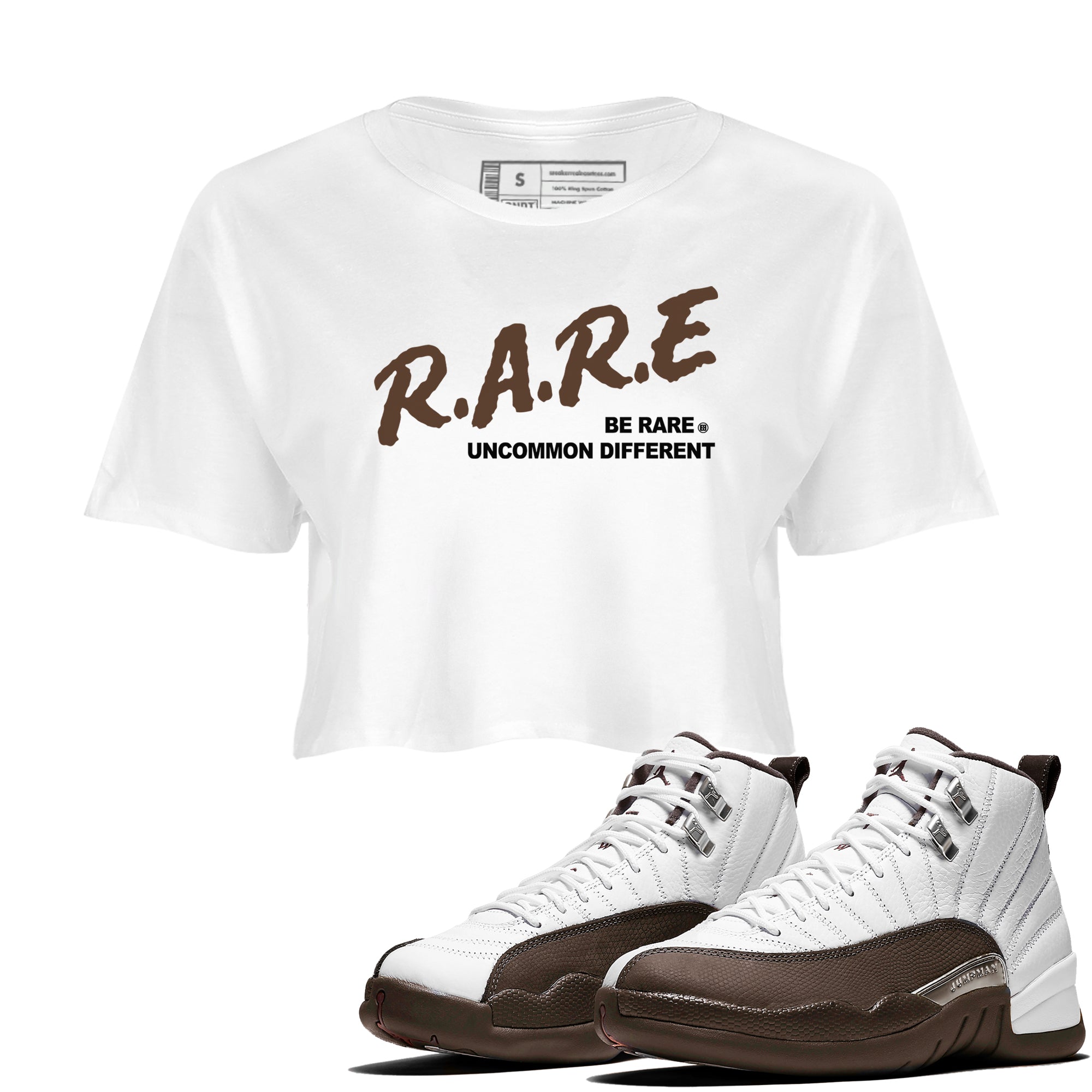 Be Rare Uncommon Different snkmatch Women's Top - Air Jordan 12 Baroque Brown