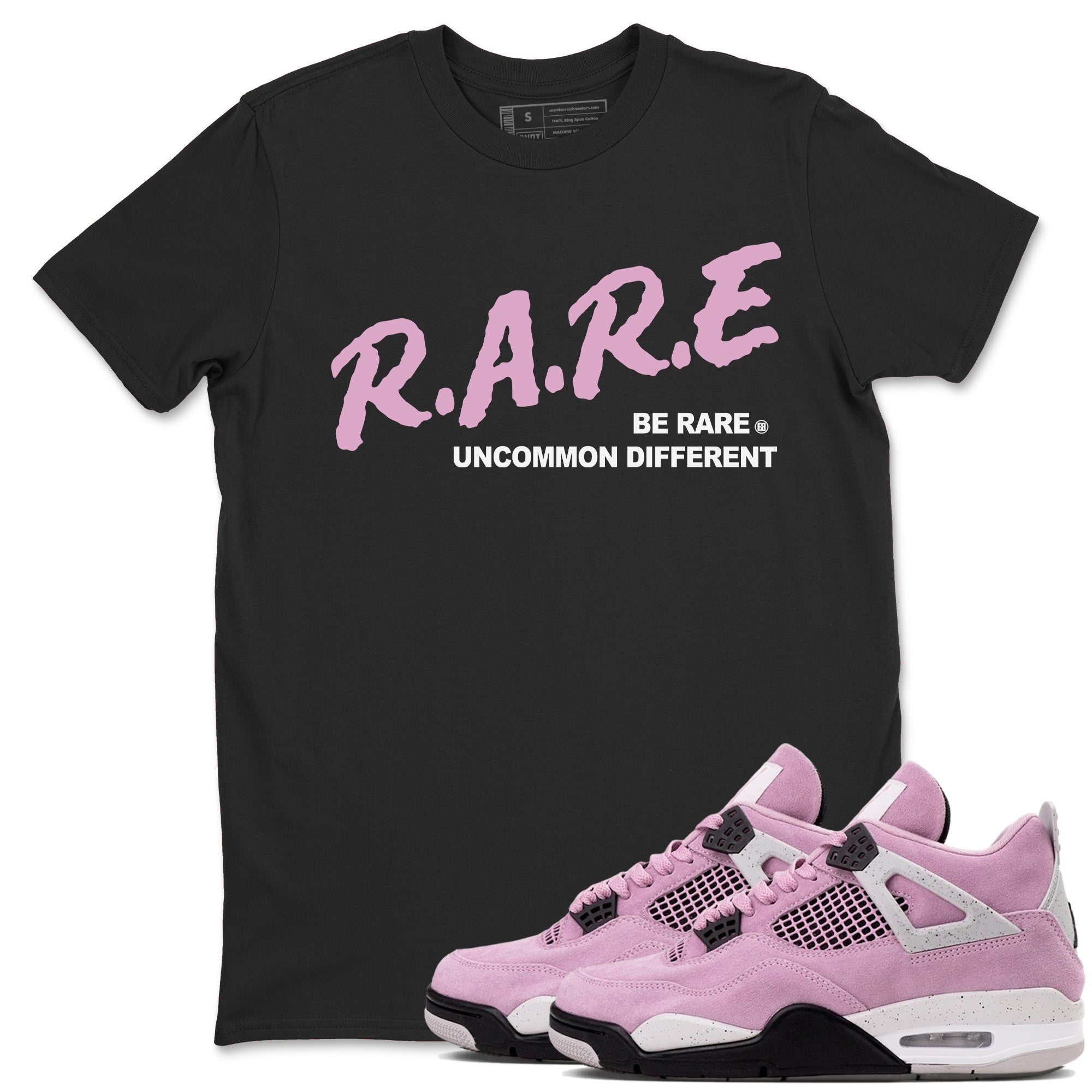 Be Rare Uncommon Different SNRT Sneaker Tees - Air Jordan 4 Orchid