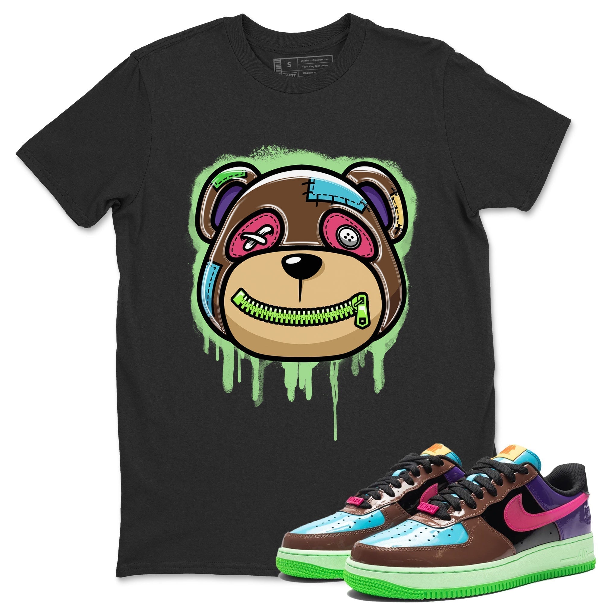 Bear Face Unisex Tops - Air Force 1 Undefeated Fauna Brown