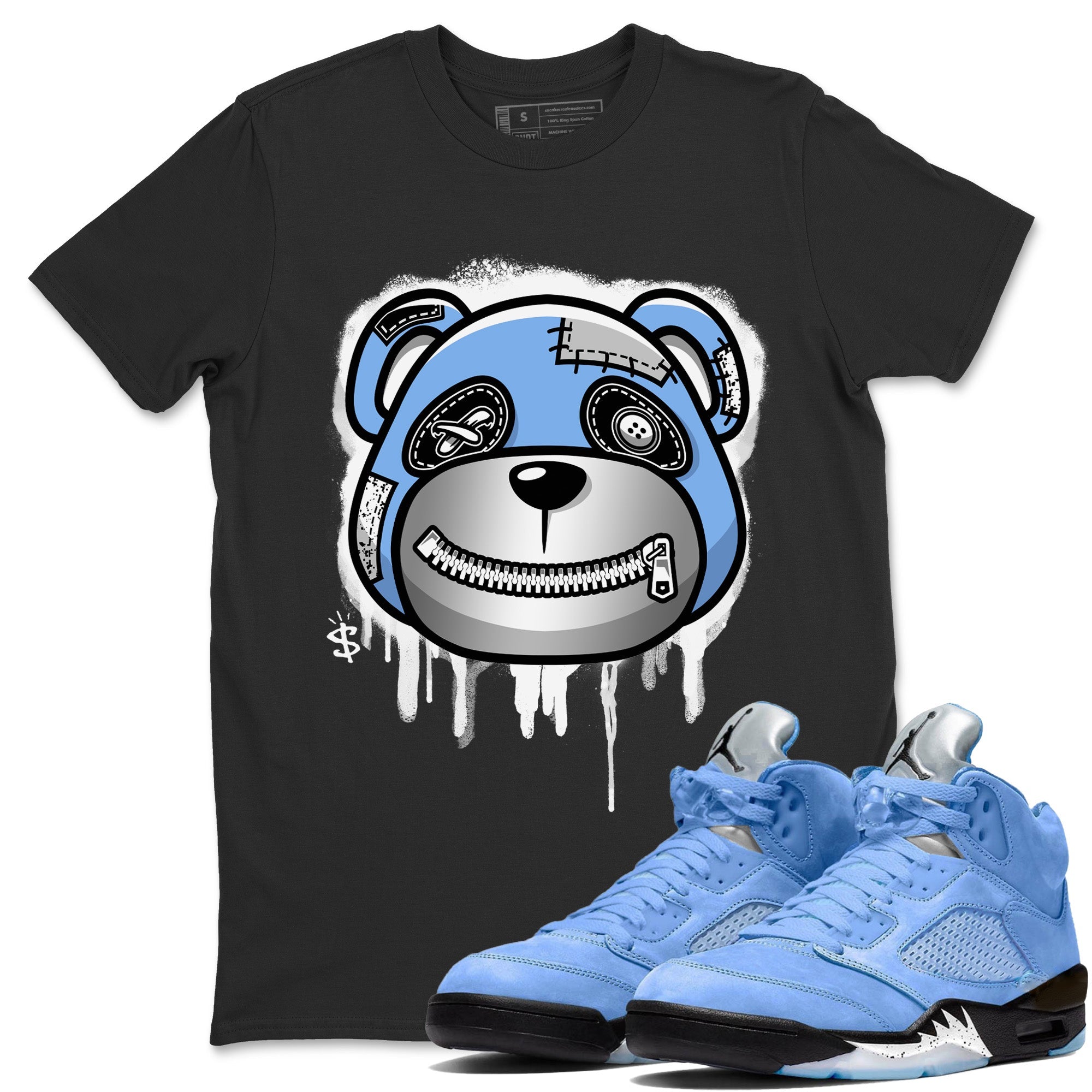 Bear Face Unisex Tops - Air Jordan 5 UNC