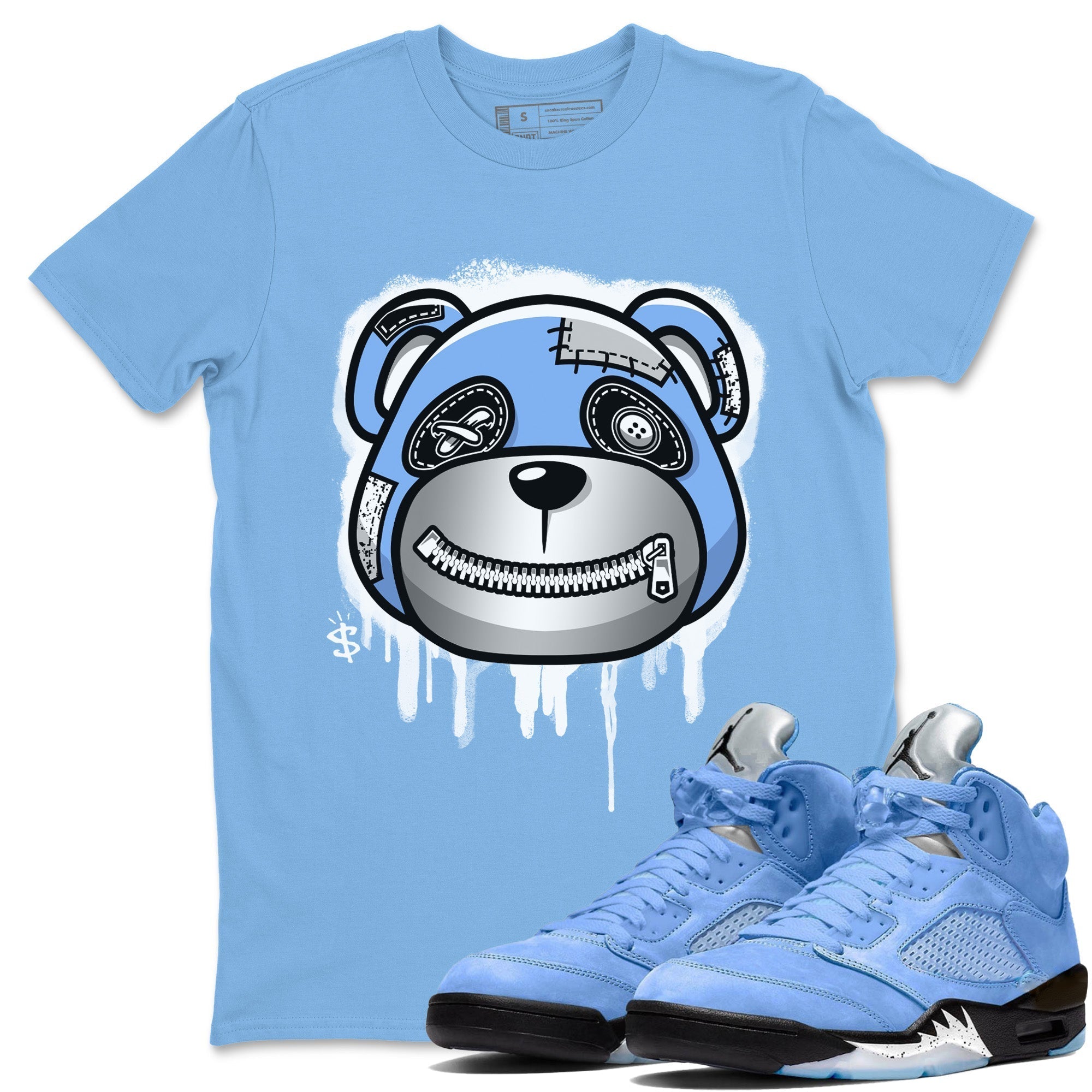 Bear Face Unisex Tops - Air Jordan 5 UNC