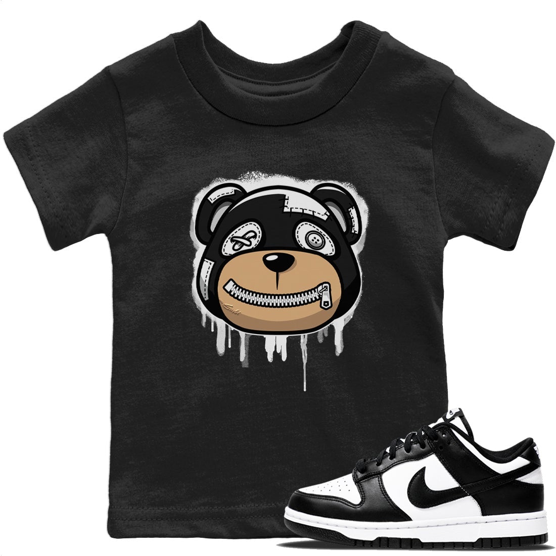 Bear Face Kids Tops - Dunk Panda