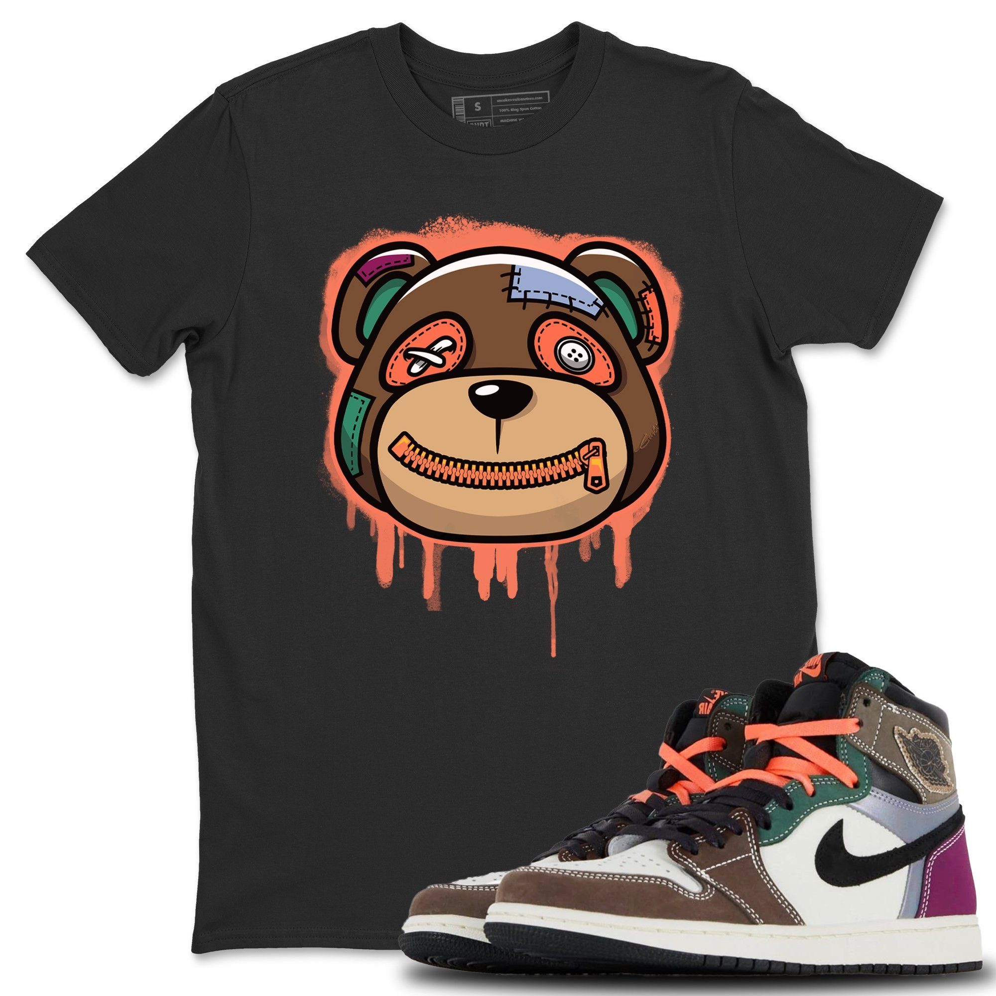 Bear Face Unisex Tops - Air Jordan 1 Hand Crafted