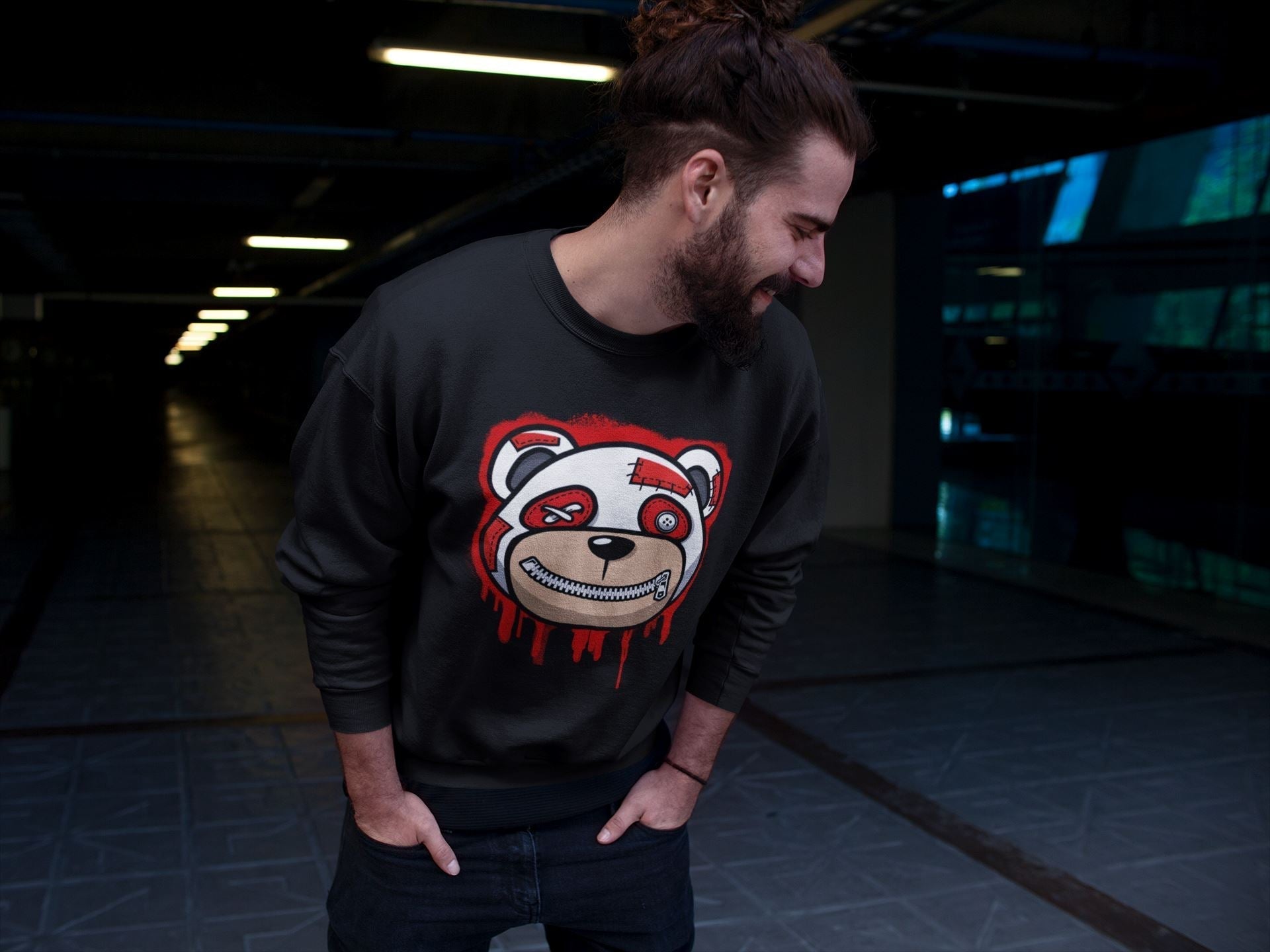 Bear Face Unisex Tops - Air Jordan 1 Heritage