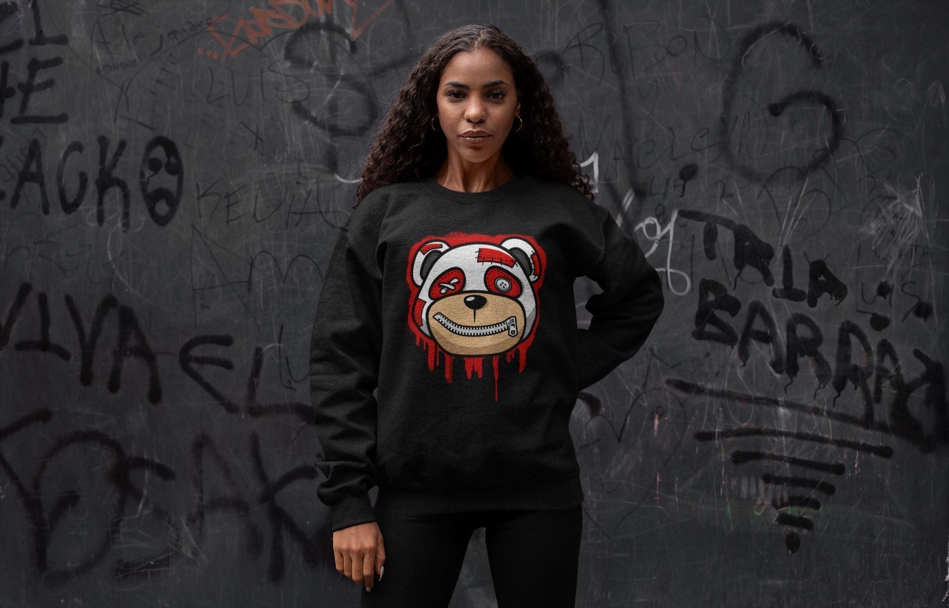 Bear Face Unisex Tops - Air Jordan 1 Heritage