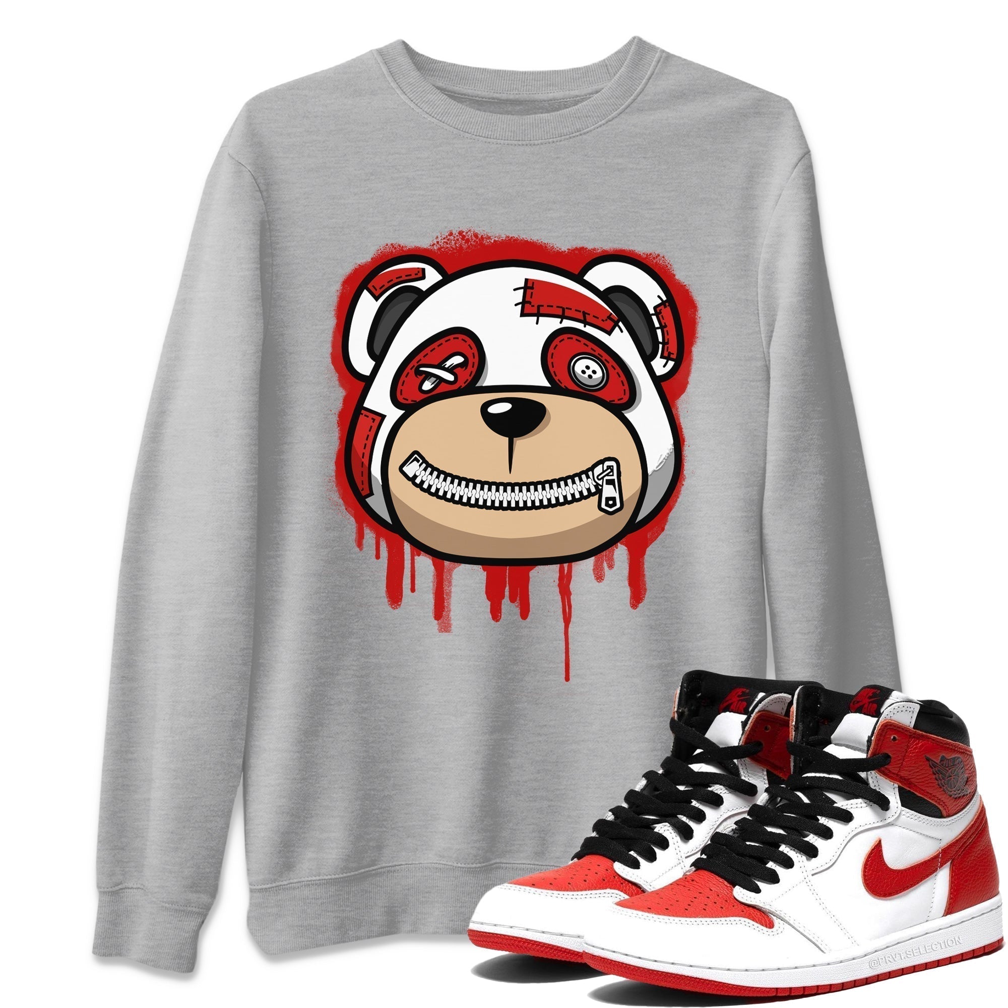 Bear Face Unisex Tops - Air Jordan 1 Heritage
