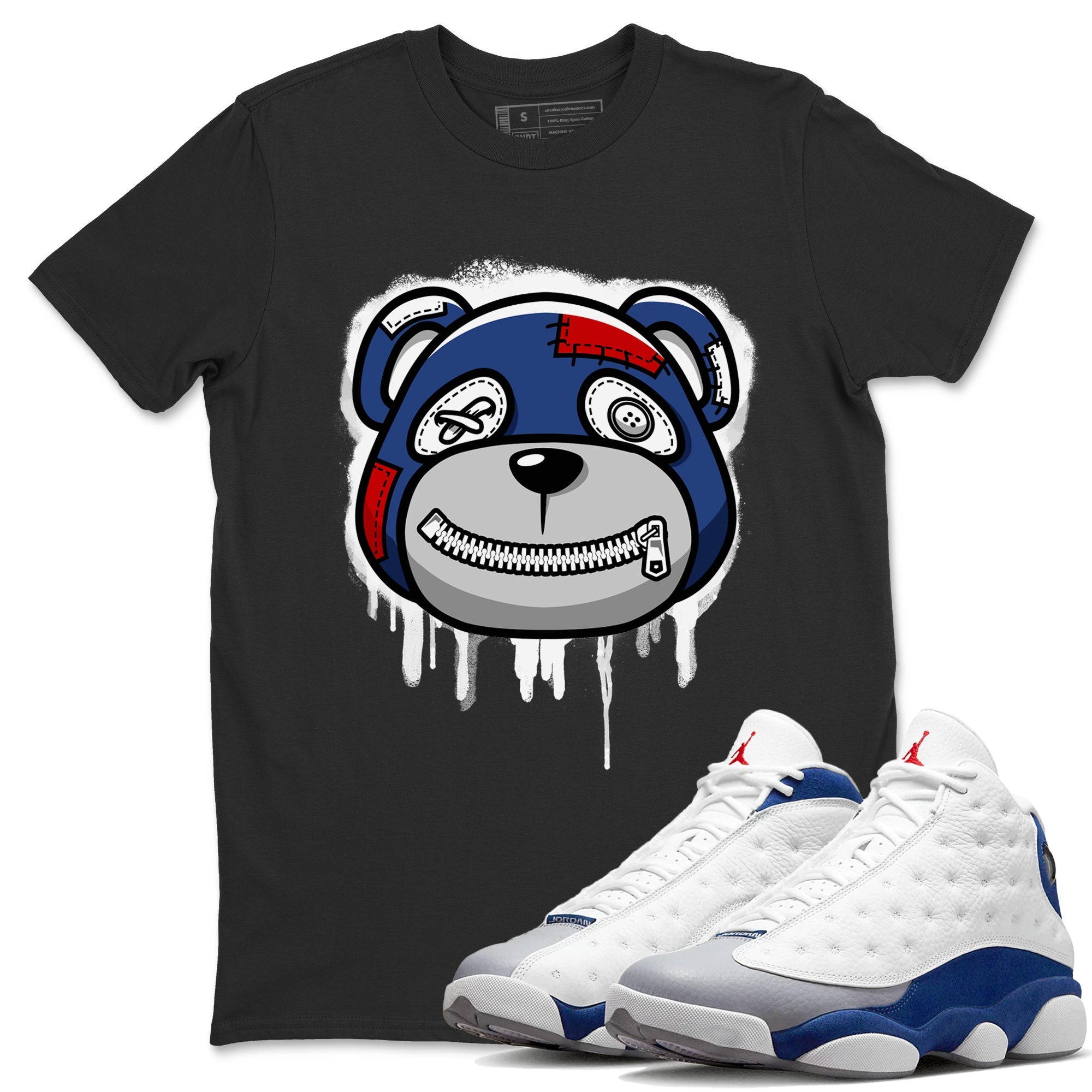 Bear Face Unisex Tops - Air Jordan 13 French Blue