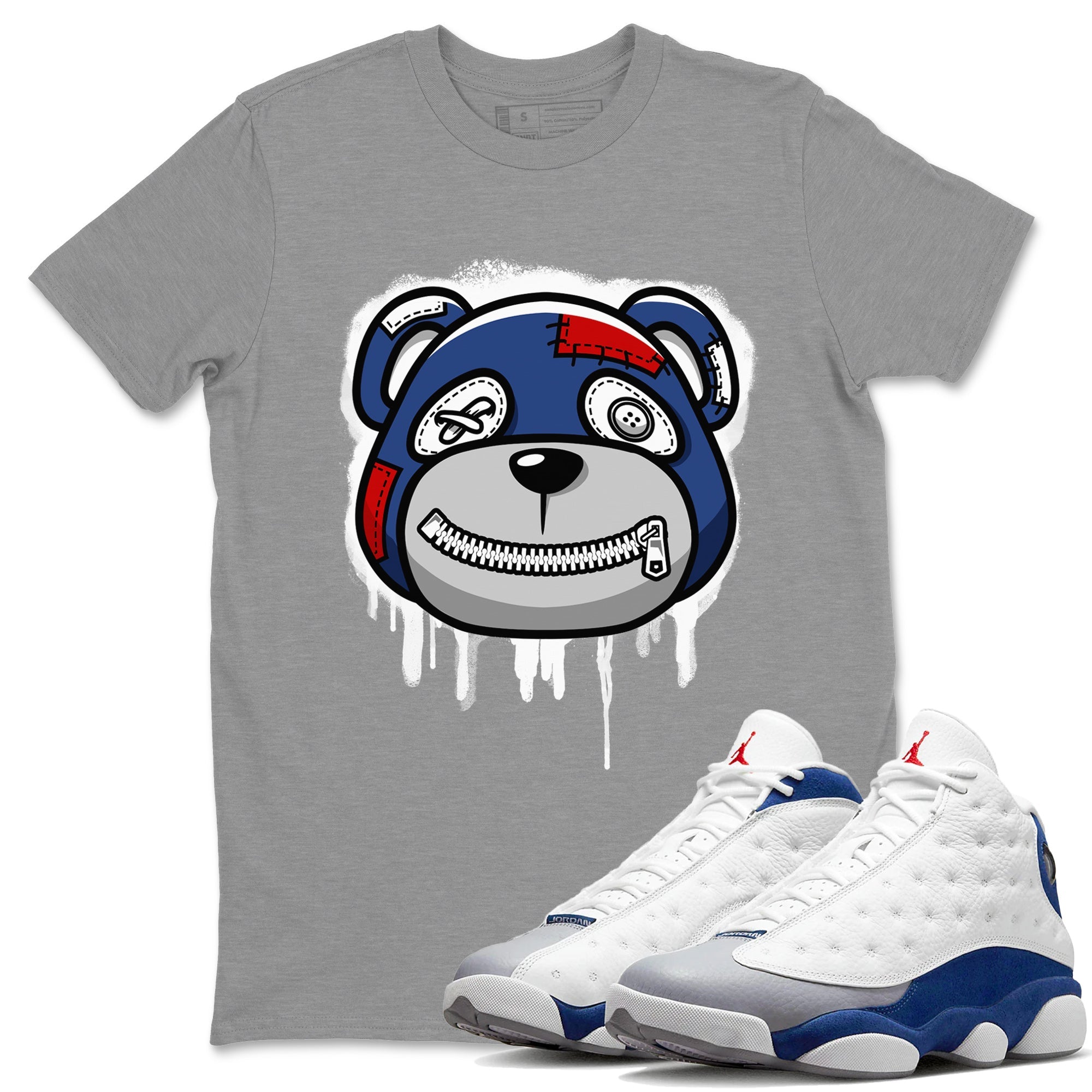 Bear Face Unisex Tops - Air Jordan 13 French Blue