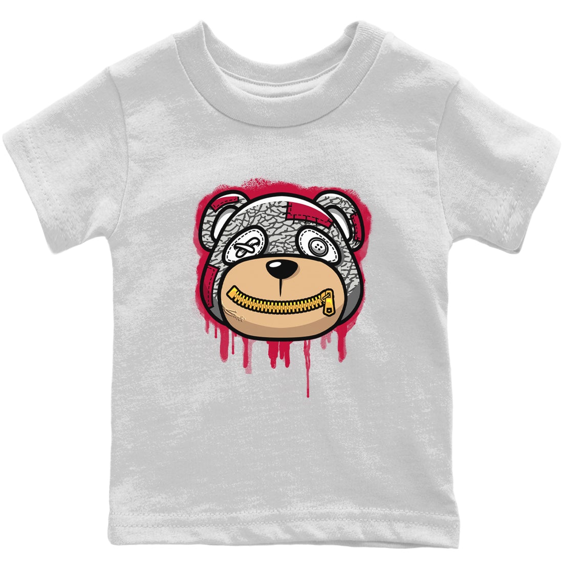 Bear Face Kids Tops - Air Jordan 3 Cardinal