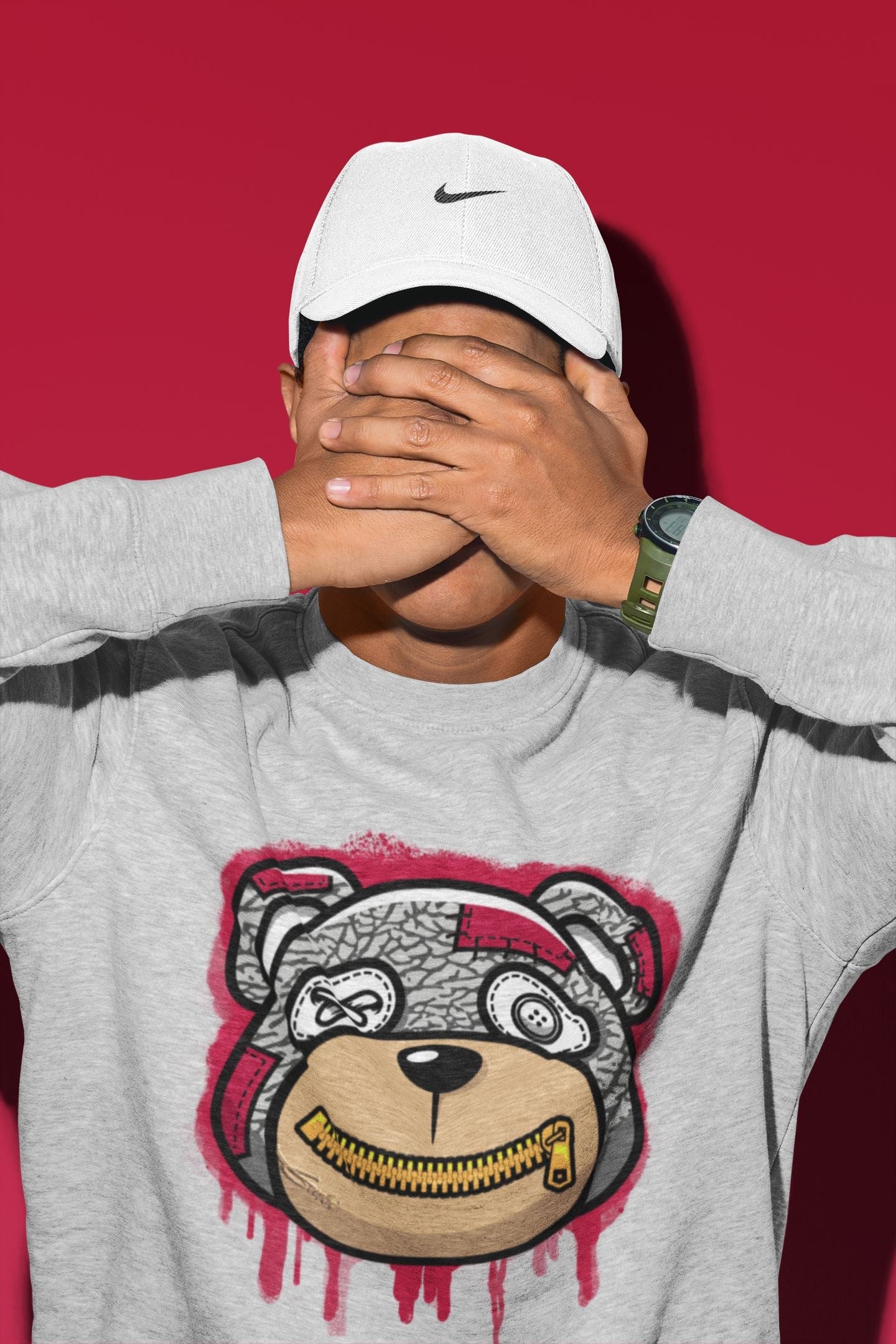 Bear Face Unisex Tops - Air Jordan 3 Cardinal