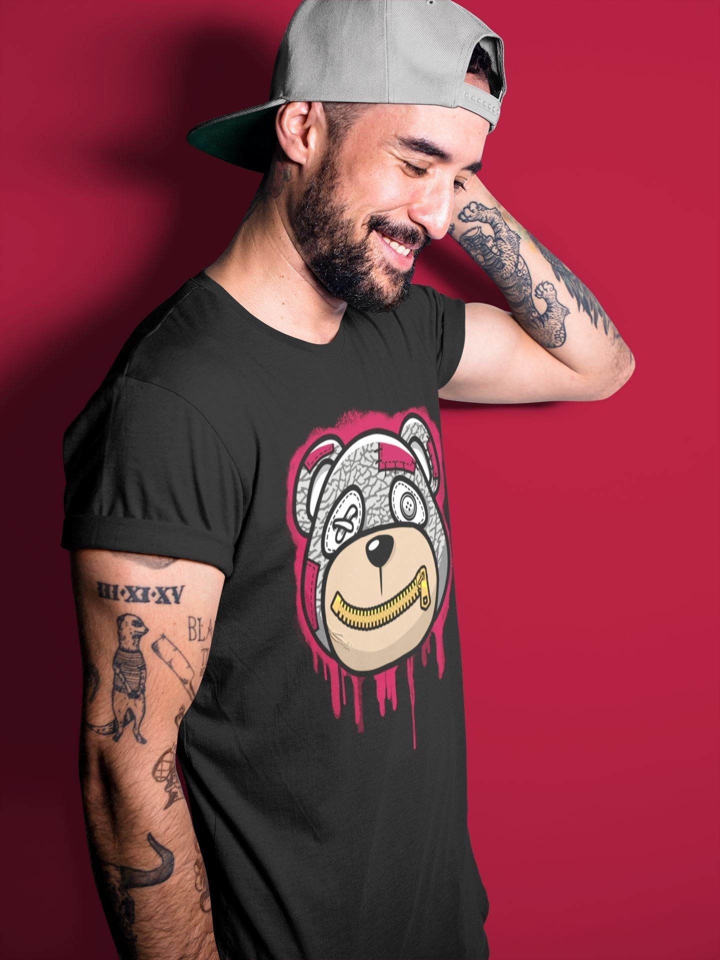 Bear Face Unisex Tops - Air Jordan 3 Cardinal