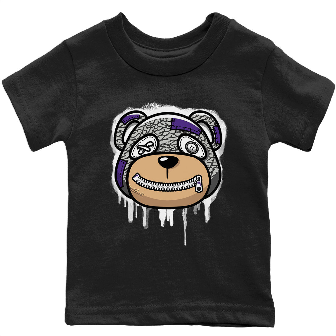 Bear Face Kids Tops - Air Jordan 3 Dark Iris