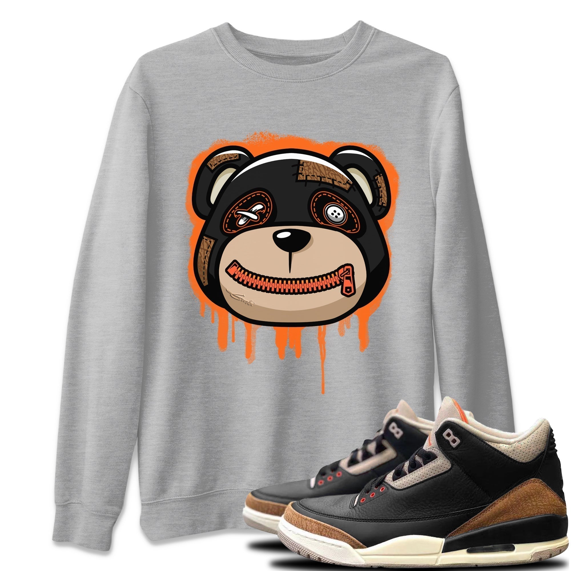 Bear Face Unisex Tops - Air Jordan 3 Desert Elephant