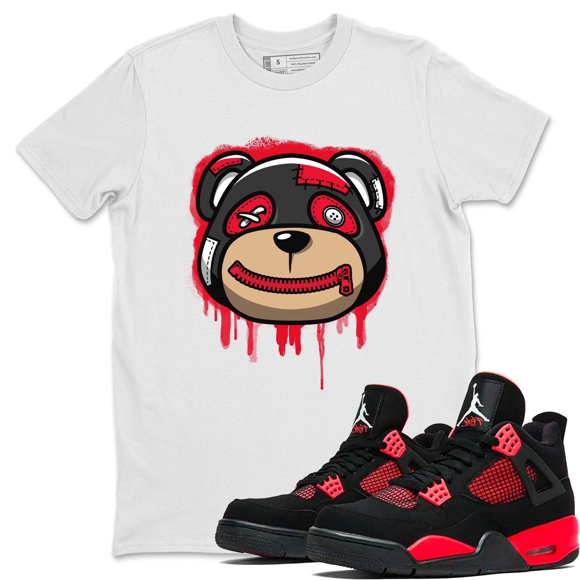 Bear Face Unisex Tops - Air Jordan 4 Red Thunder