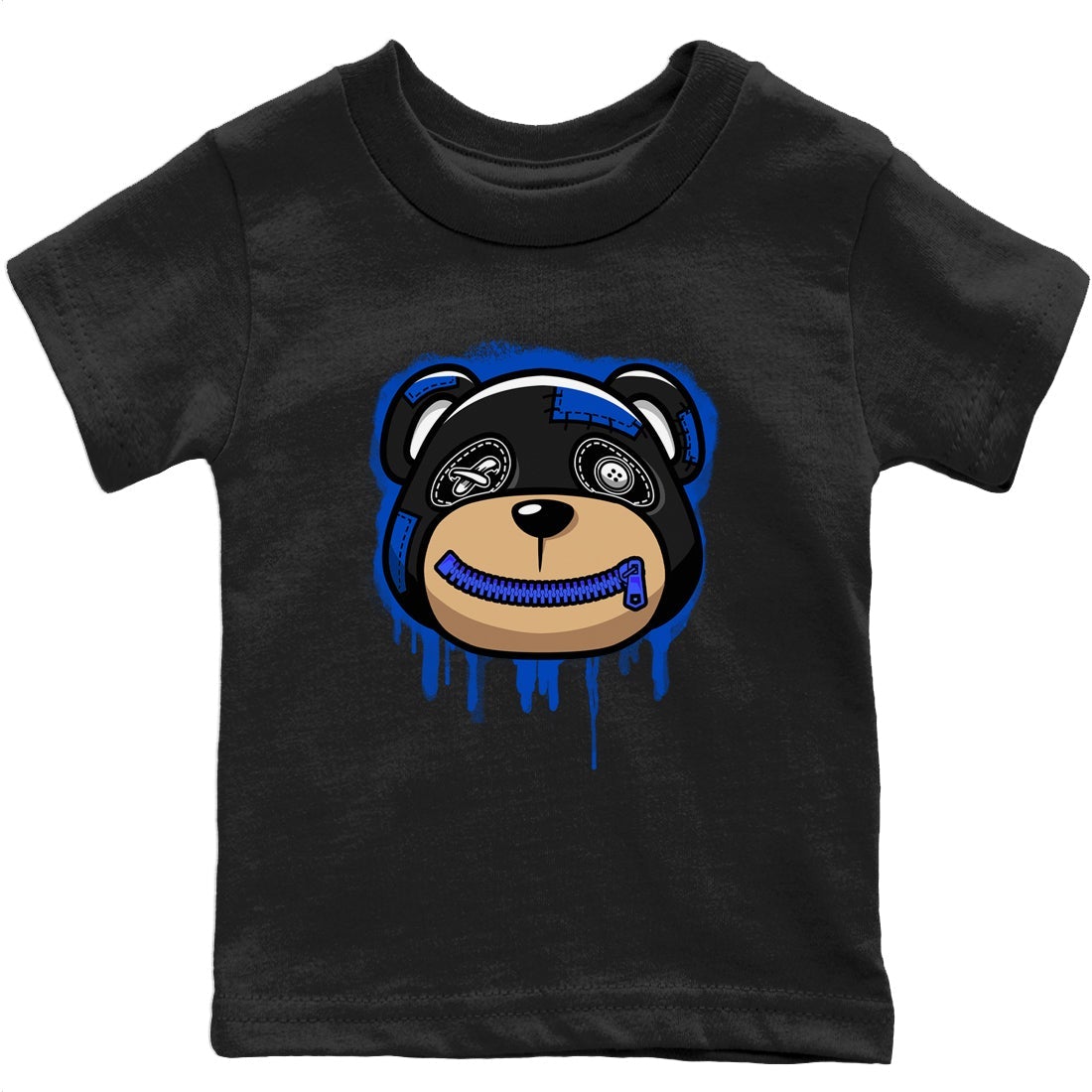 Bear Face Kids Tops - Air Jordan 5 Racer Blue