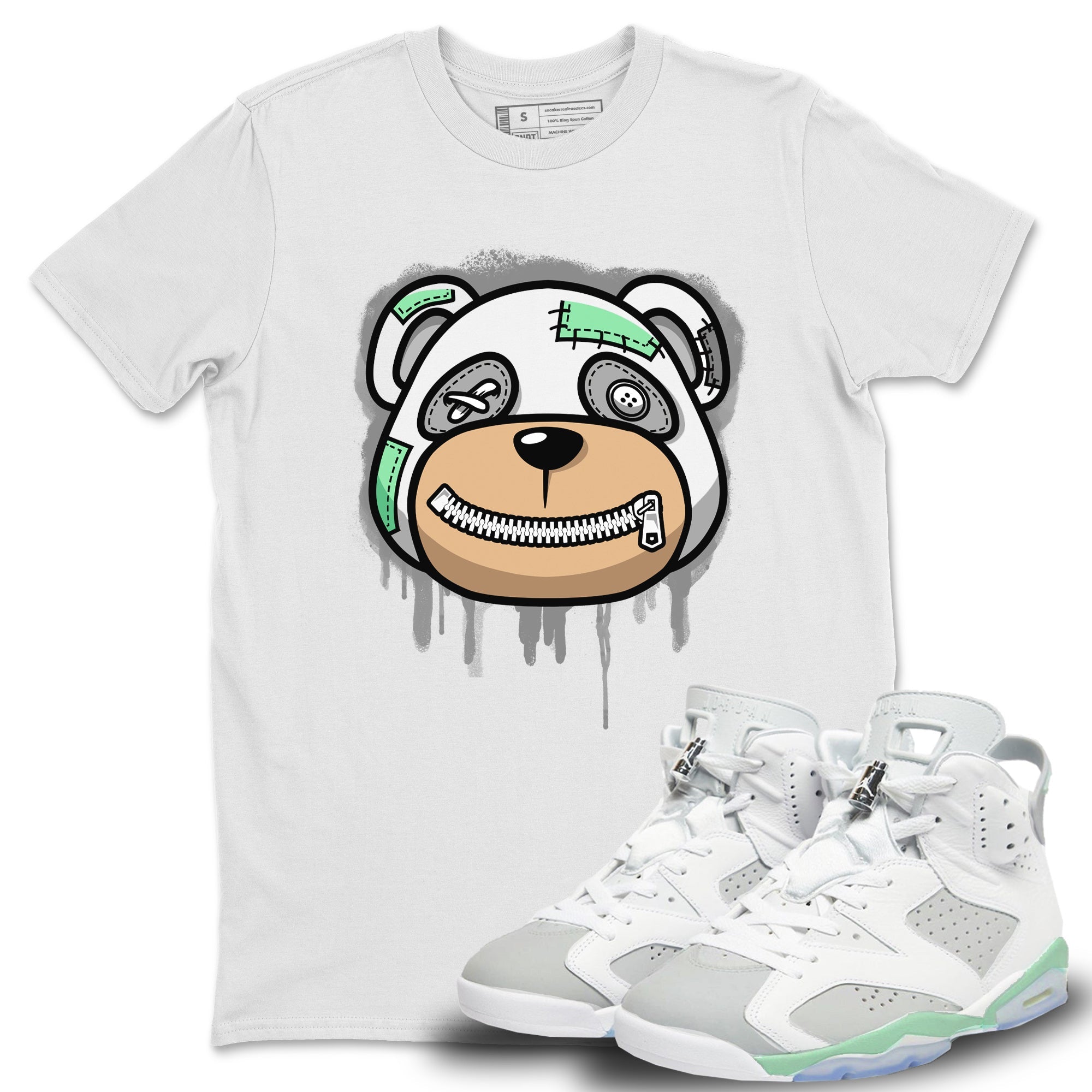 Bear Face Unisex Tops - Air Jordan 6 Mint Foam