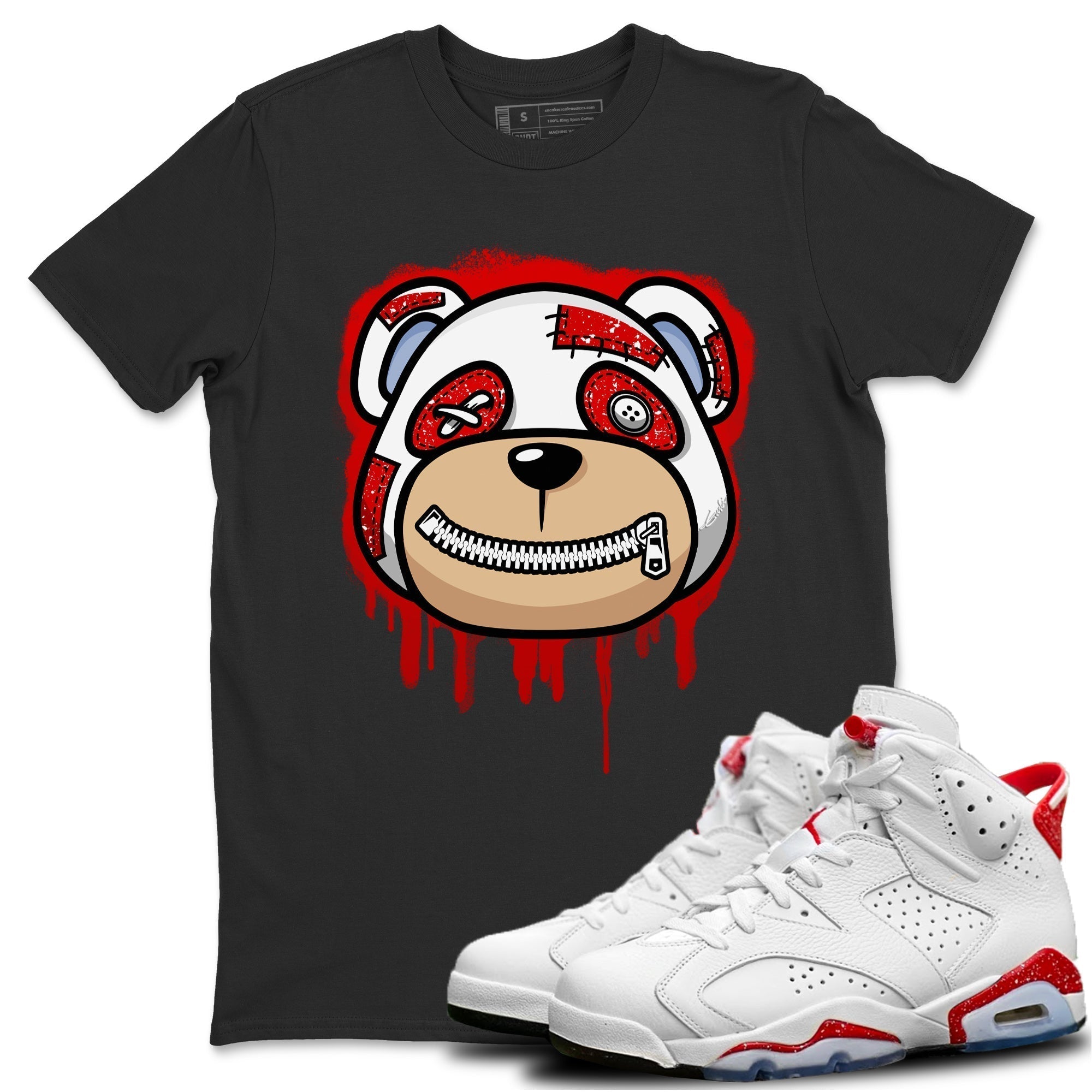 Bear Face Unisex Tops - Air Jordan 6 Red Velvet Cookies