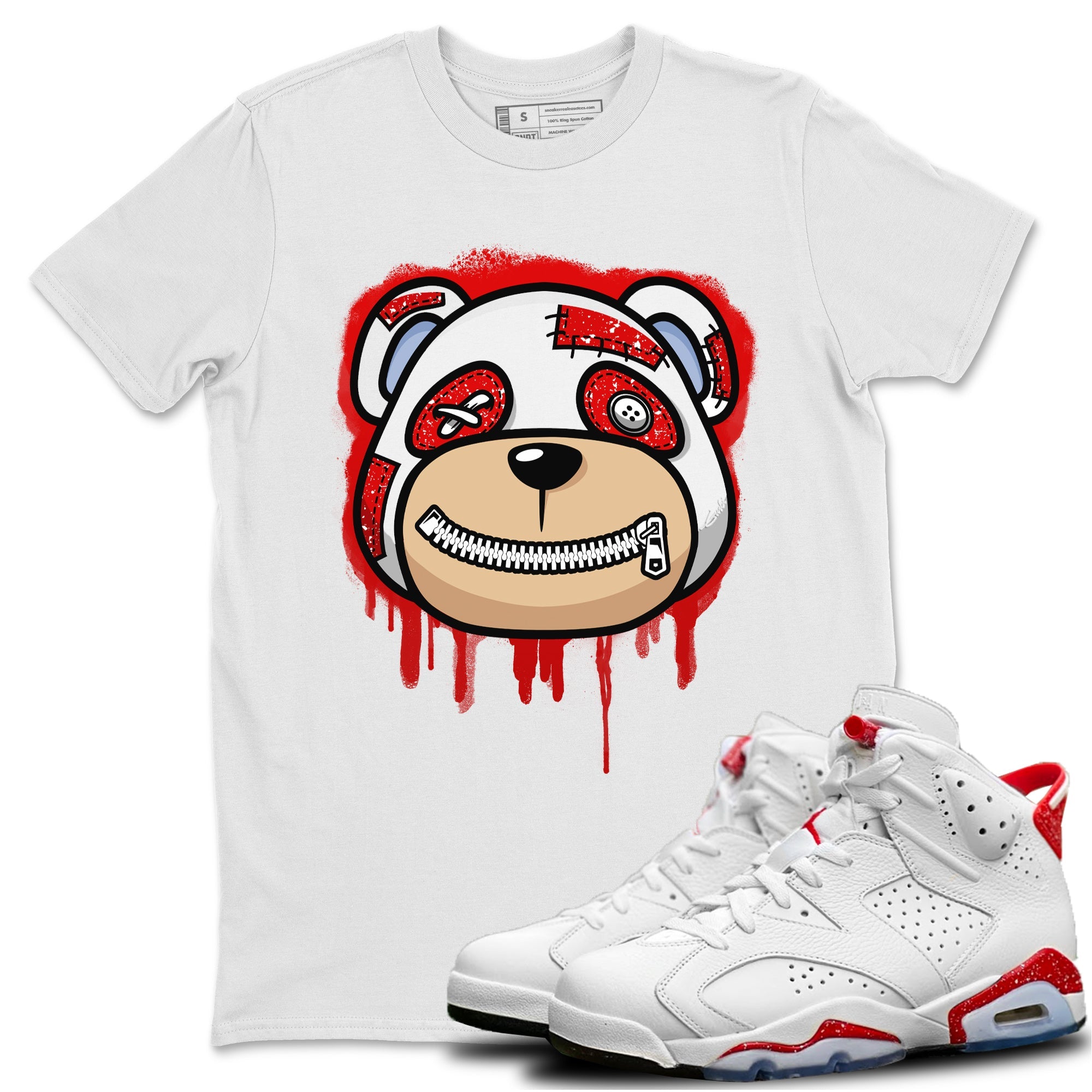 Bear Face Unisex Tops - Air Jordan 6 Red Velvet Cookies