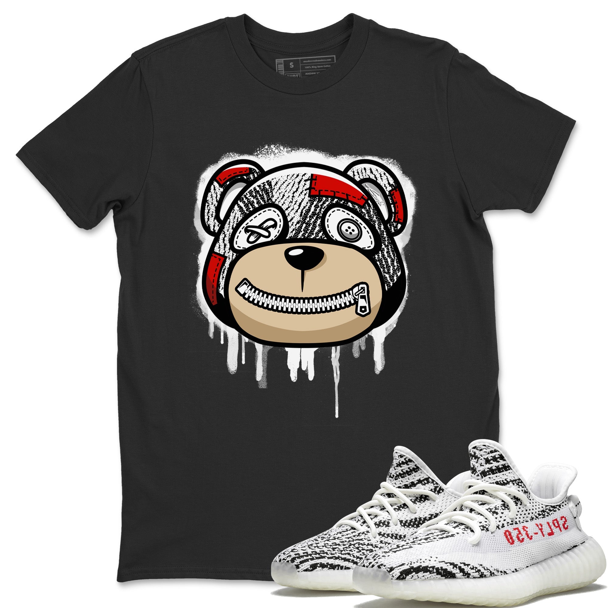 Bear Face Unisex Tops - Yeezy 350 Zebra