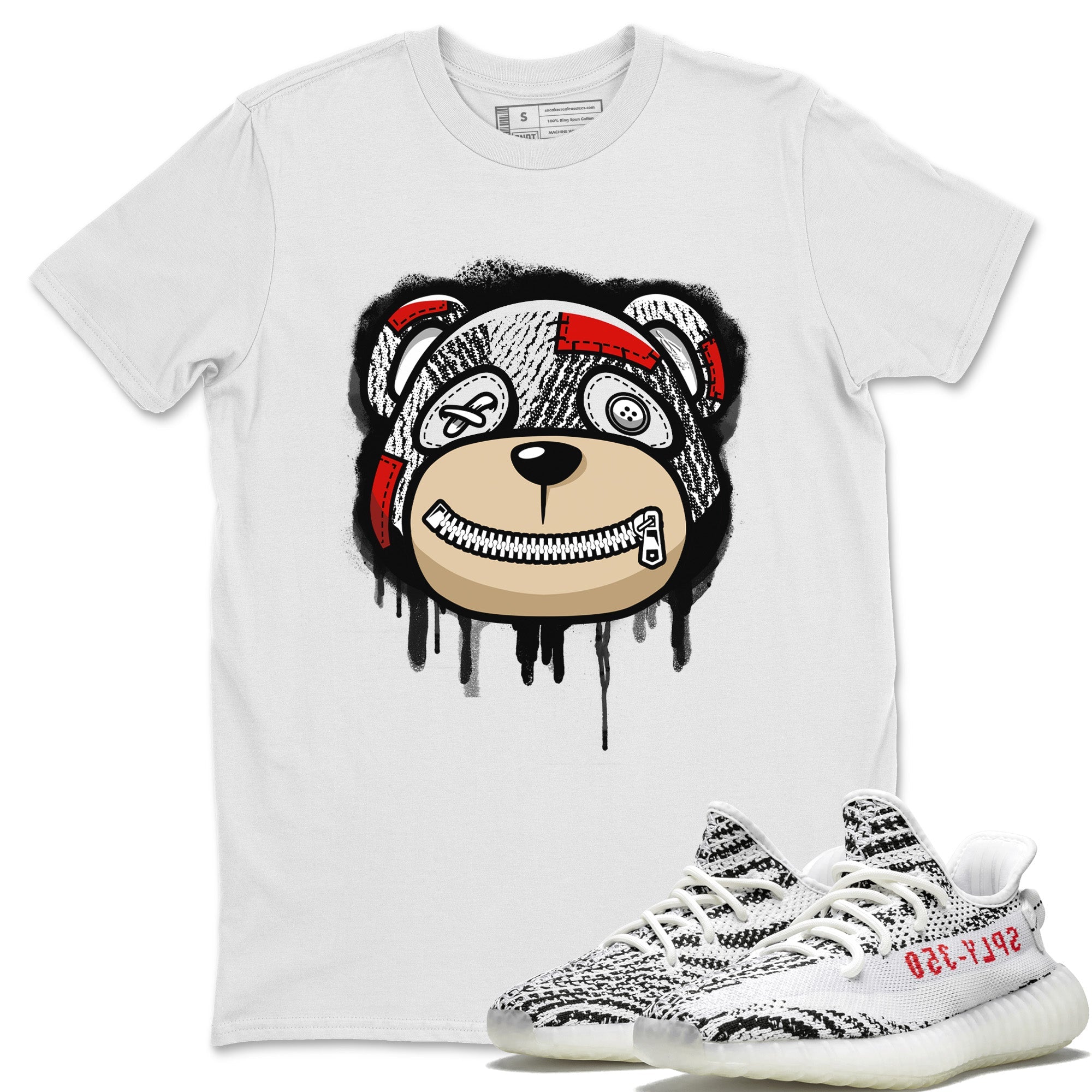 Bear Face Unisex Tops - Yeezy 350 Zebra