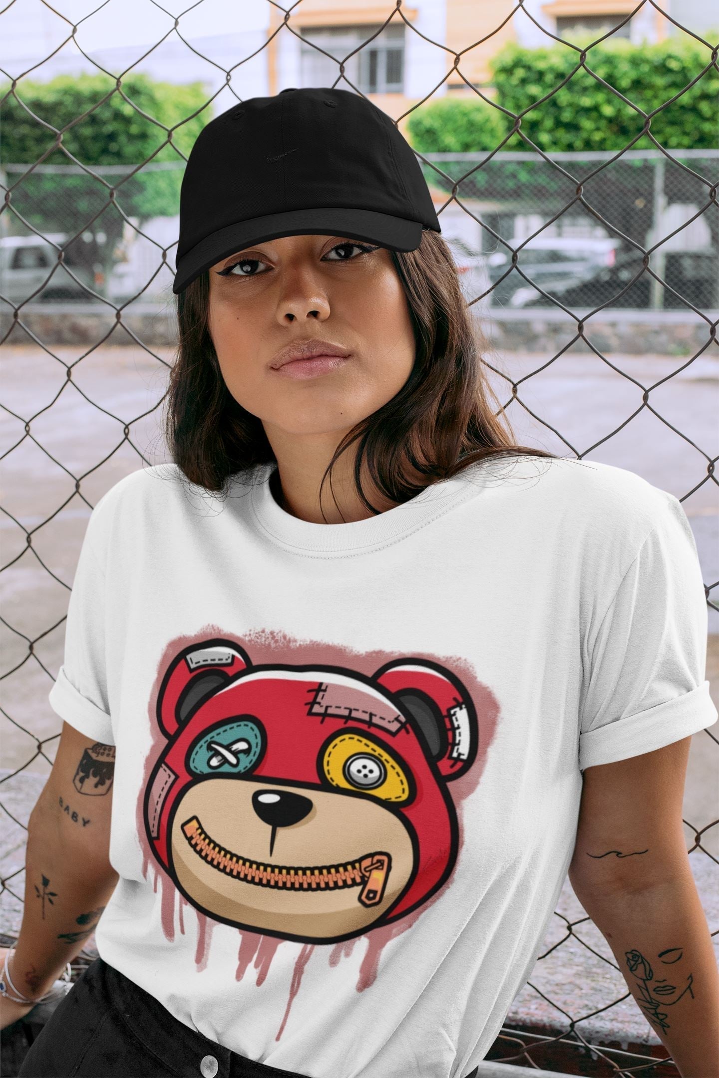 Bear Face Unisex Tops - Yeezy 700 Hi-Res Red